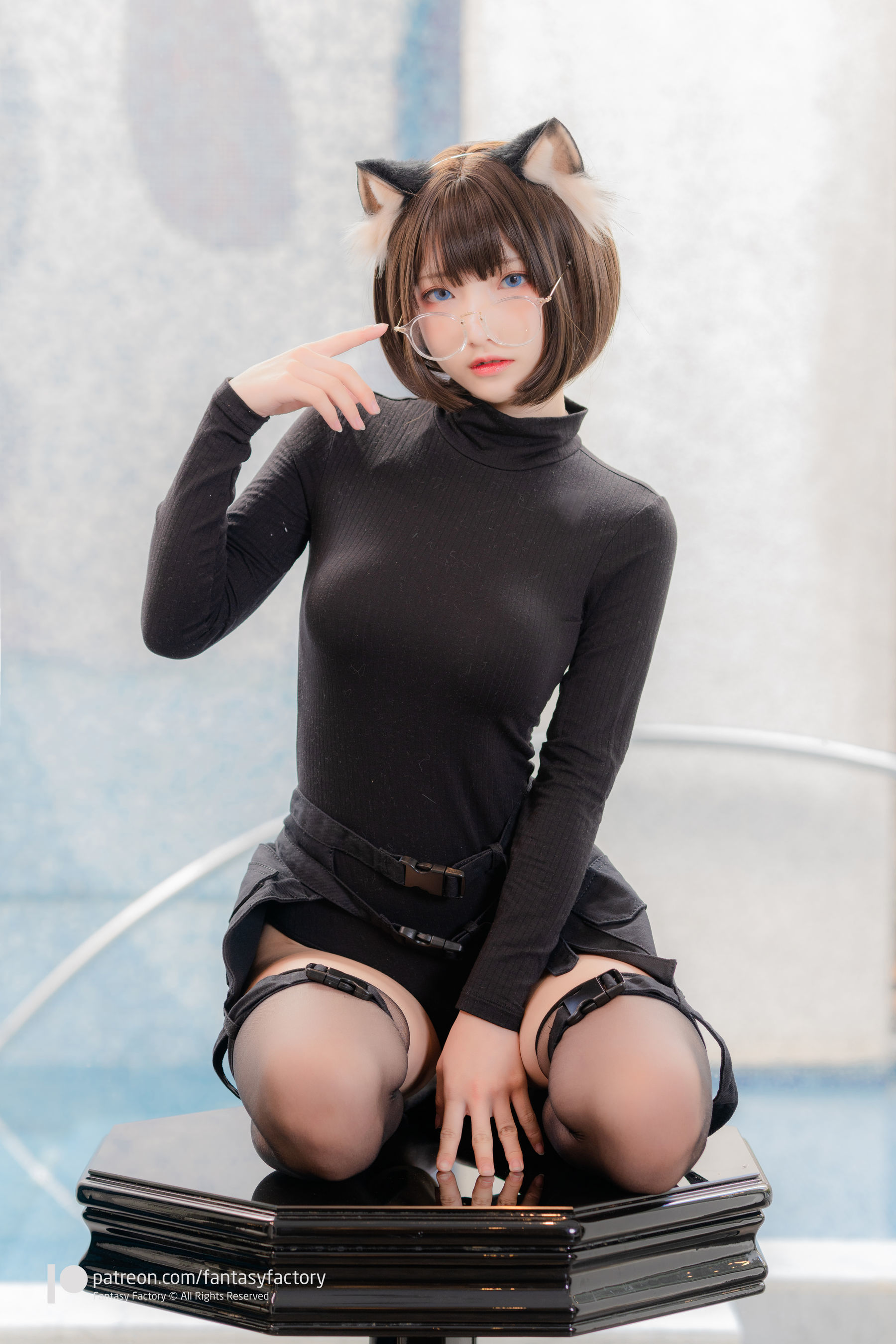 [COS福利] 小丁Cosplay 2020.01 [Fantasy Factory] 黑丝 和服 JK/(89P)