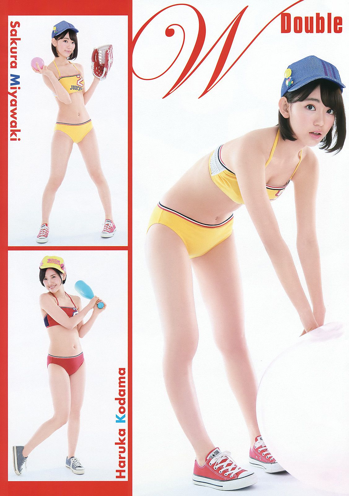 宮脇咲良 兒玉遥 朝長美桜 松岡菜摘 穴井千尋 [Young Animal] 2015年No.10 写真杂志/(15P)