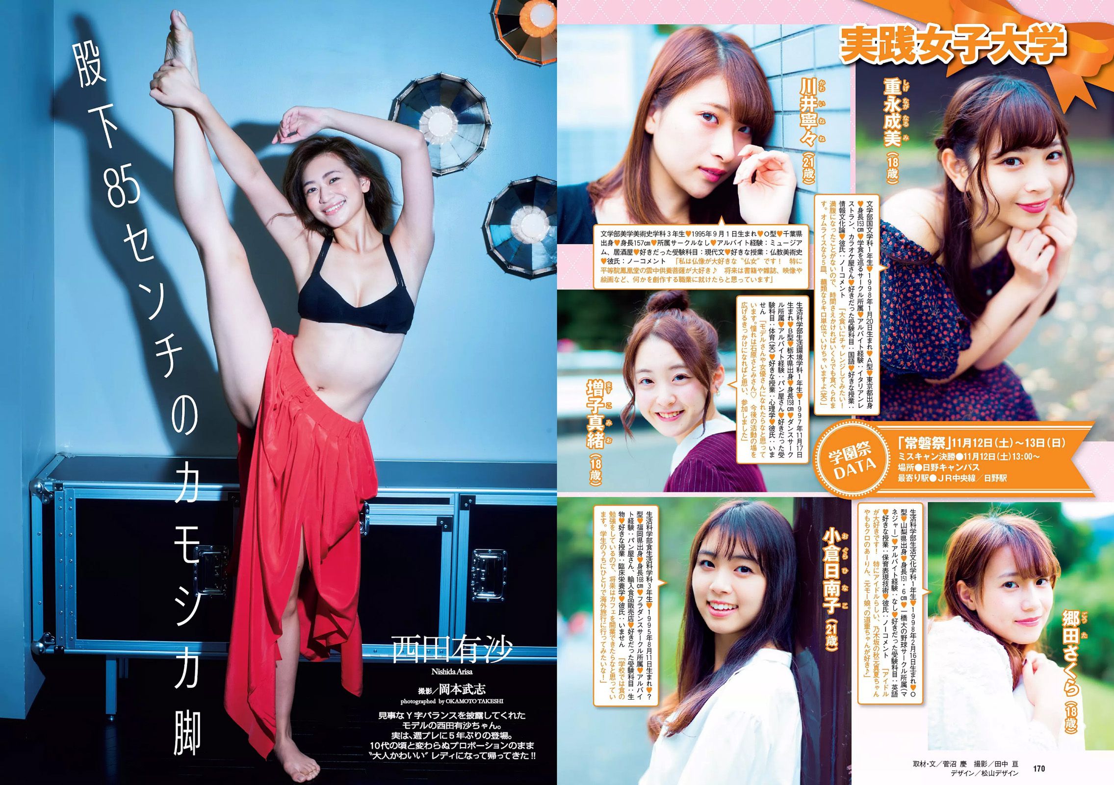 深田恭子 朝比奈彩 大川藍 伊東紗冶子 西田有沙 新井愛瞳 [Weekly Playboy] 2016年No.47 写真杂志/(27P)