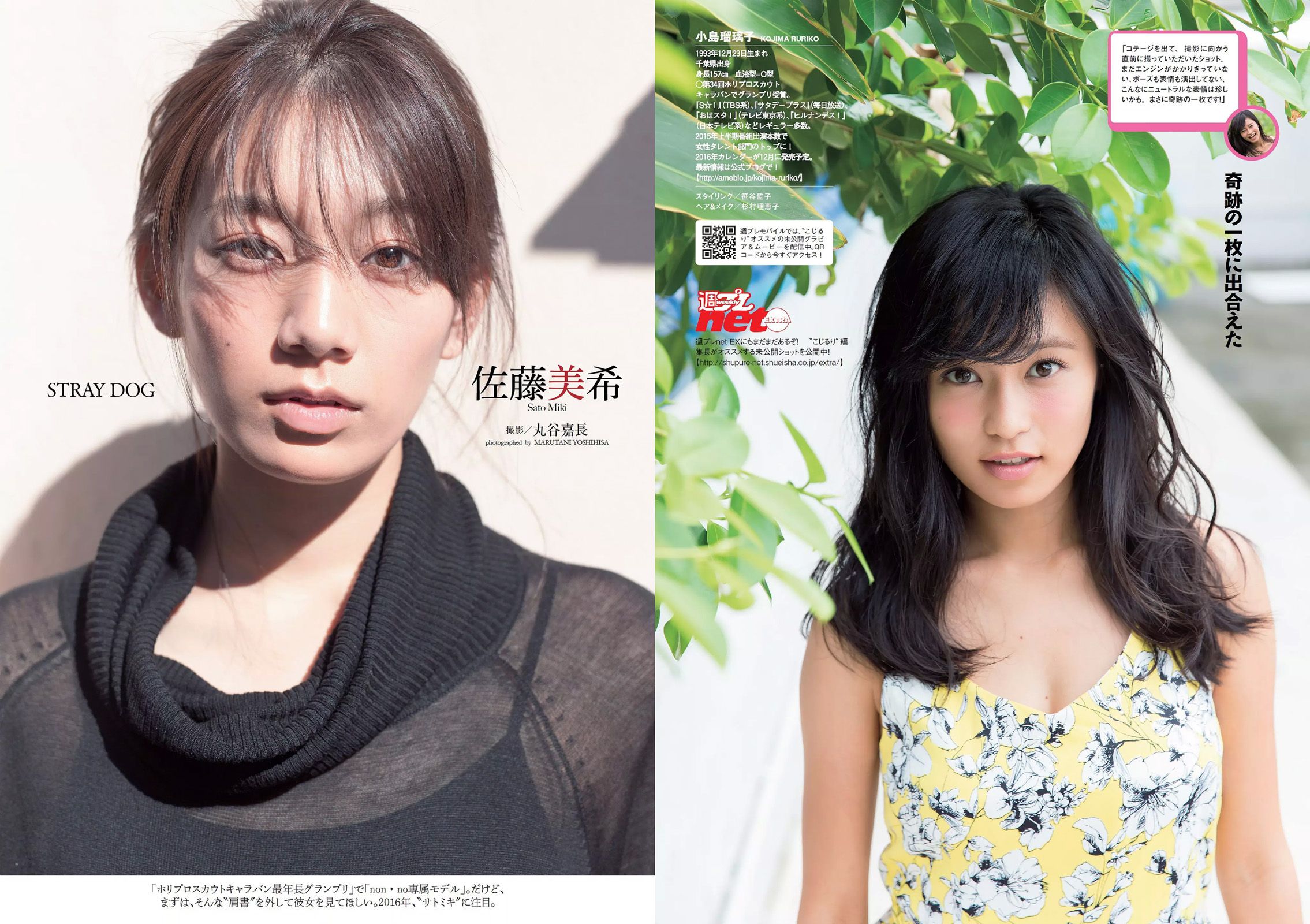 小島瑠璃子 佐藤美希 笛木優子 宮脇麻那 橘花凛 森下まい 希志あいの [Weekly Playboy] 2015年No.49 写真杂志/(32P)