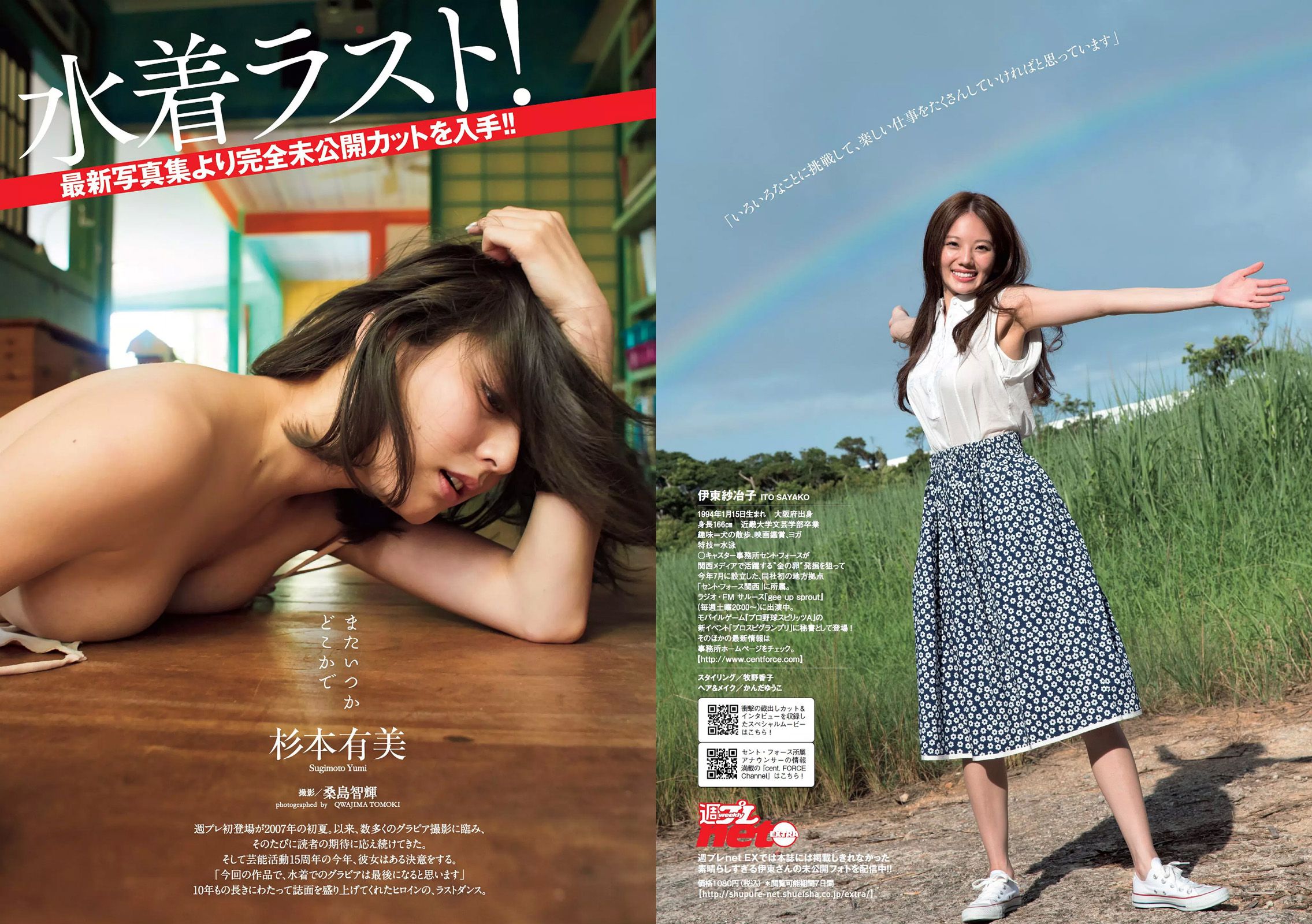 伊東紗冶子 美馬怜子 杉本有美 佐藤麗奈 吉木りさ 遠山茜子 七菜乃 [Weekly Playboy] 2016年No.36 写真杂志/(25P)