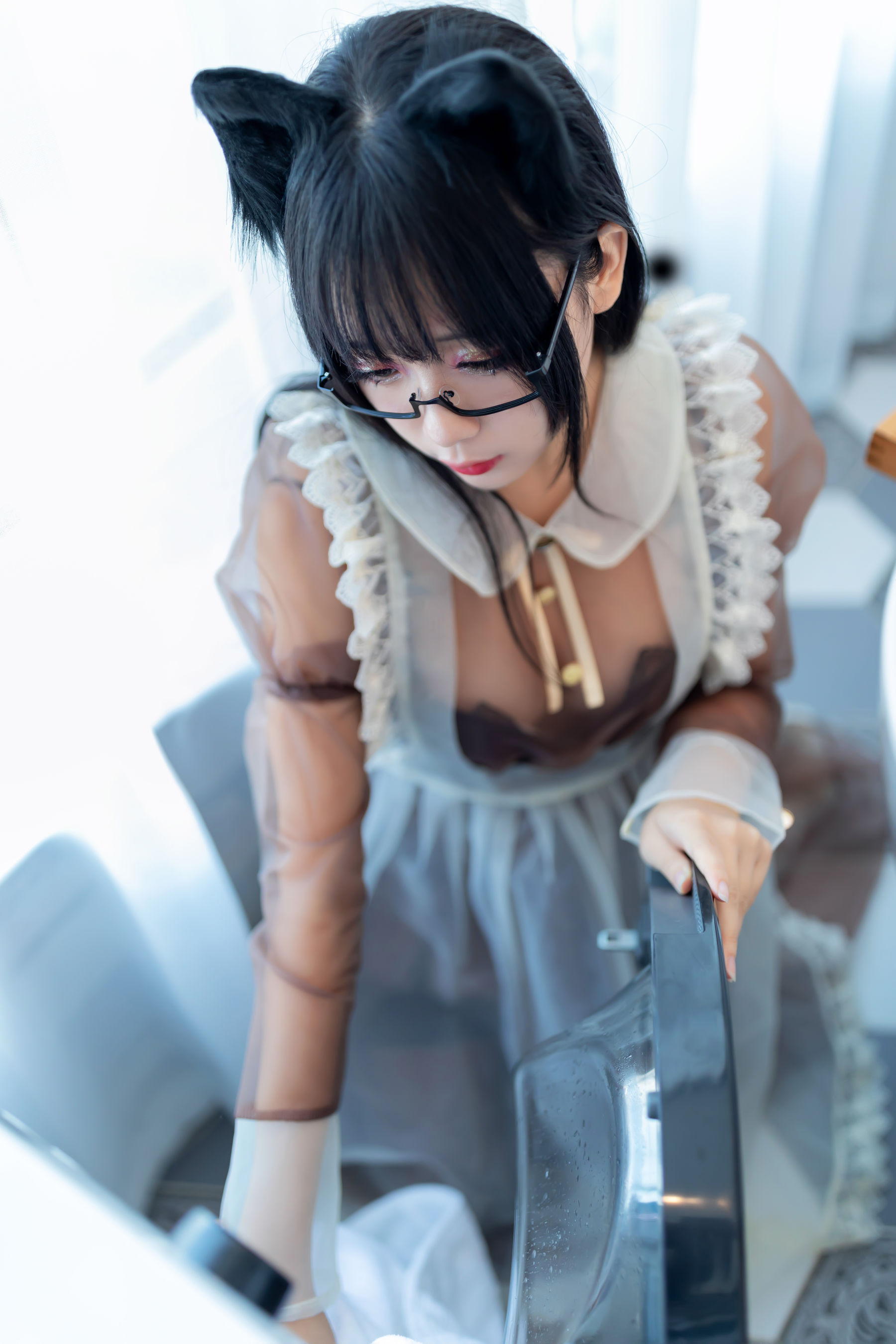 Cosplay日奈娇 透明女仆/(47P)