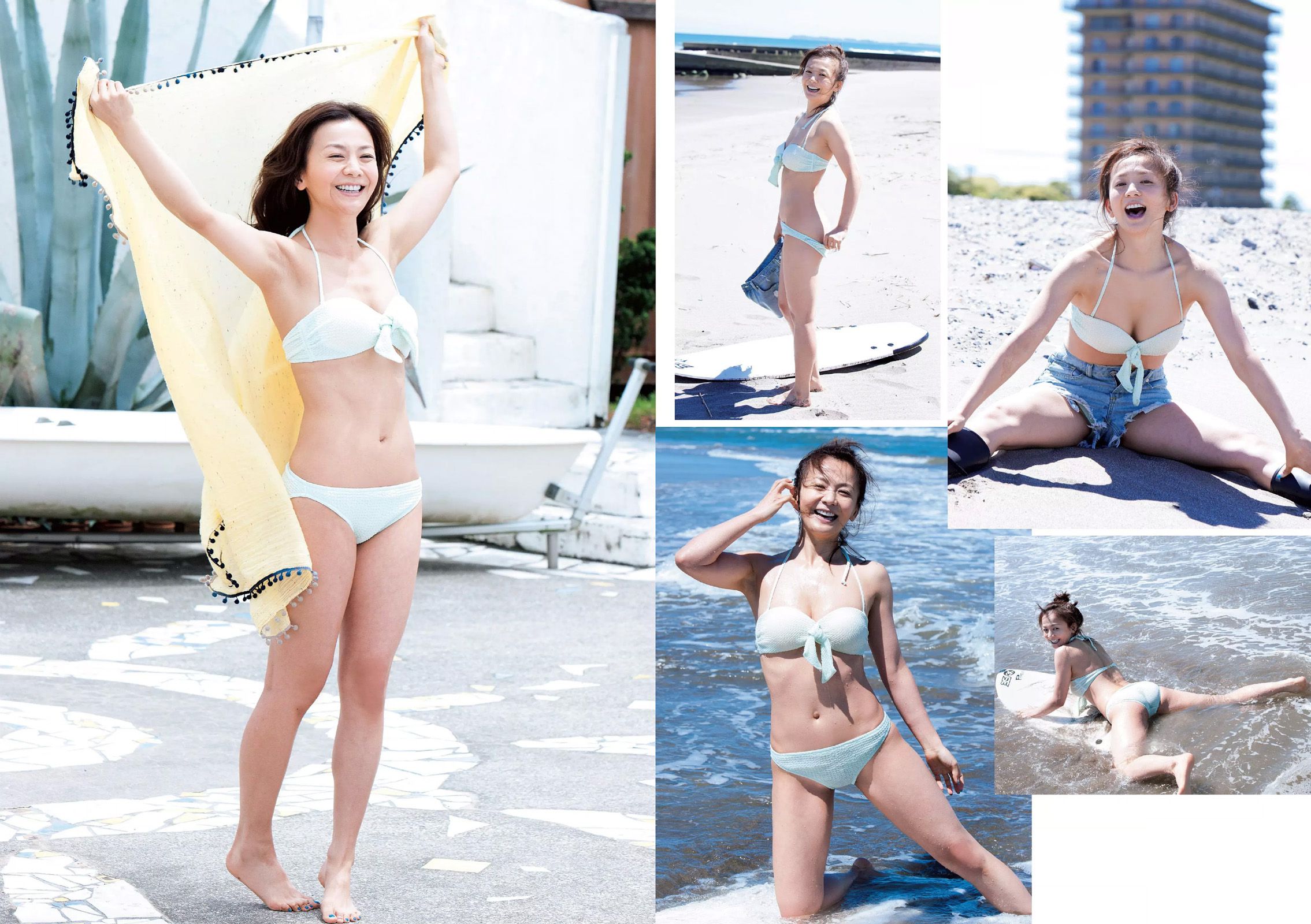 華原朋美 滝口ひかり 時東ぁみ 朝比奈彩 松井玲奈 須藤凜々花 [Weekly Playboy] 2015年No.30 写真杂志/(27P)