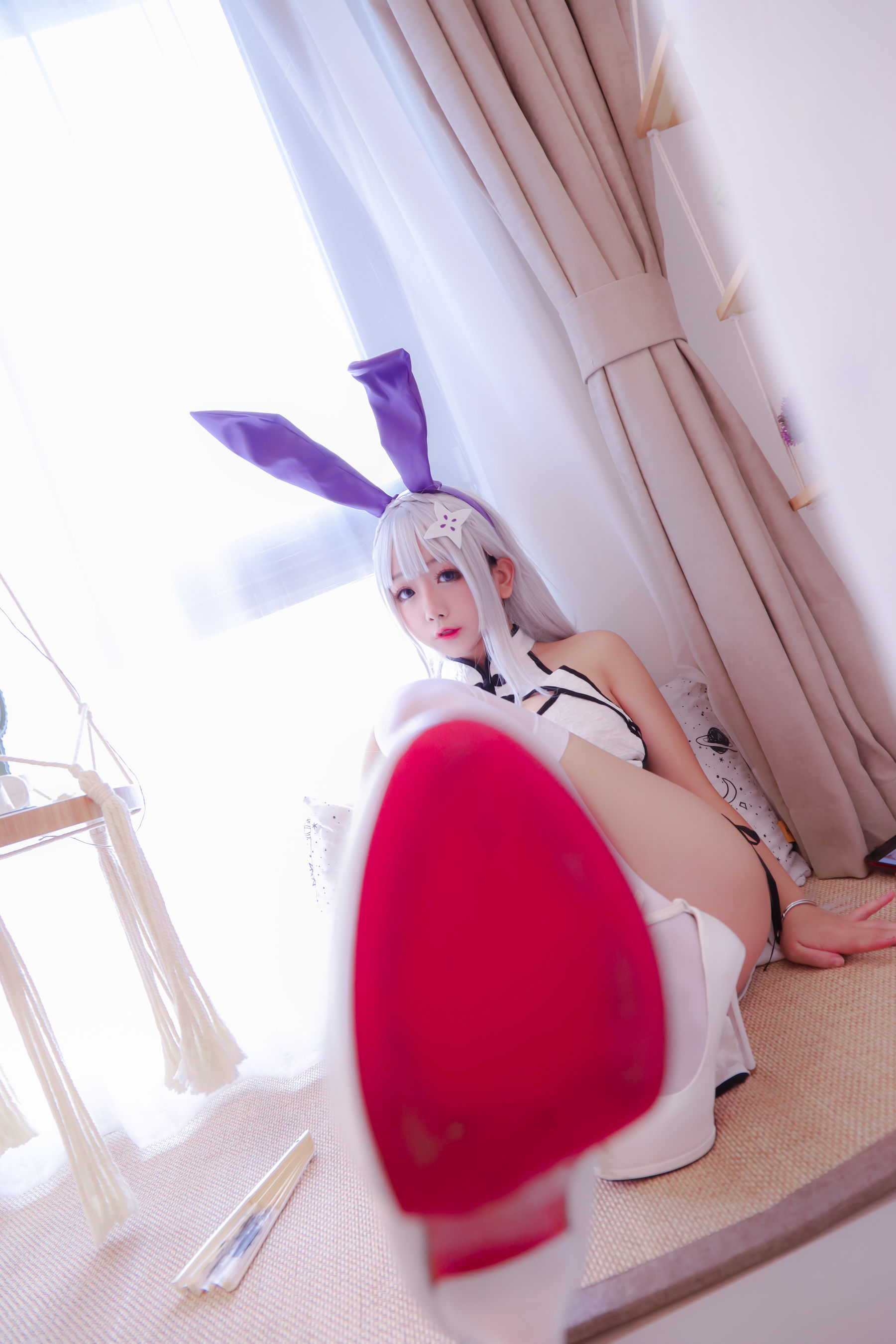 Cosplay日奈娇 白旗袍/(42P)