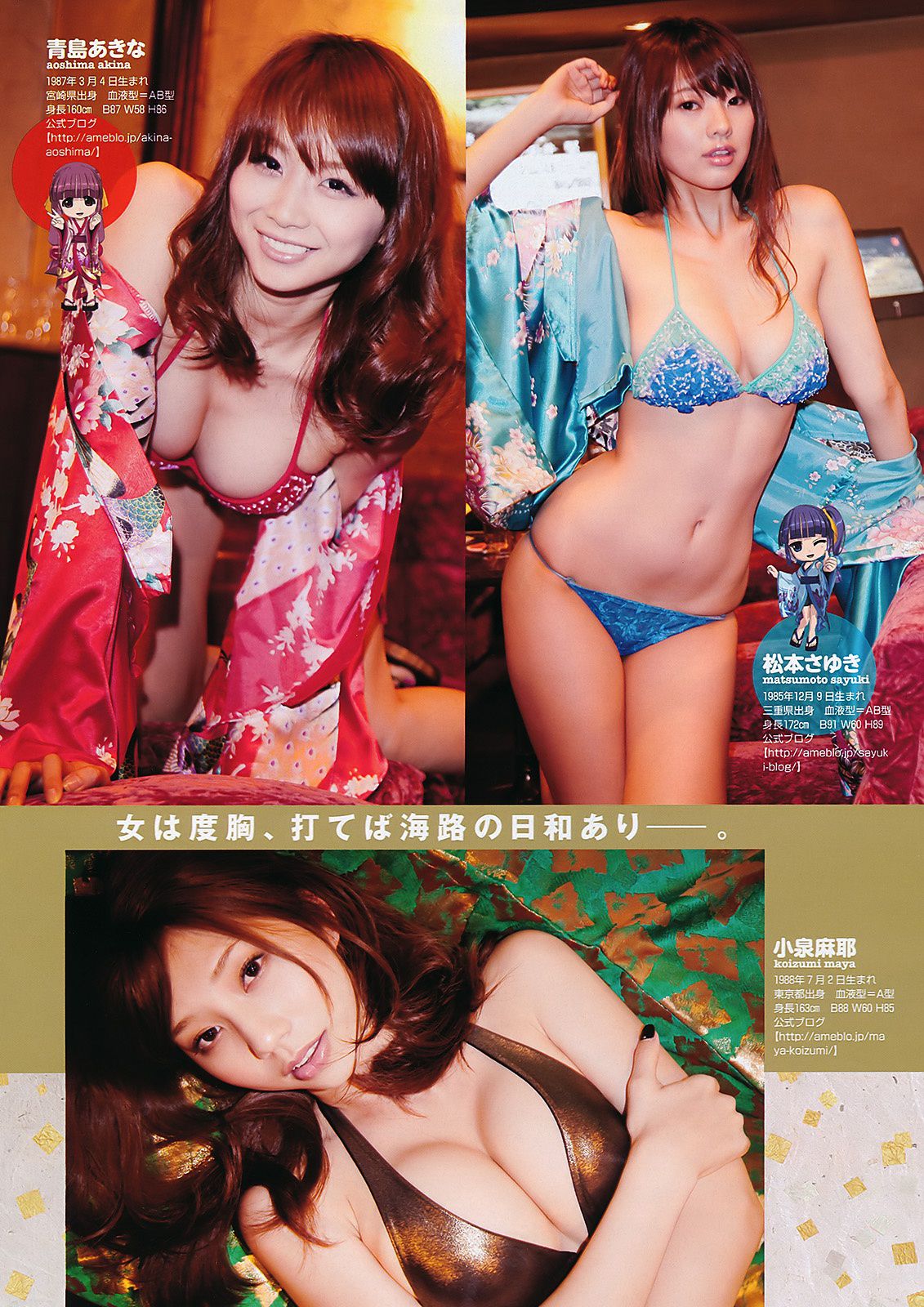 板野友美 刚力彩芽 佐山彩香 小林さり 梅宫万纱子 菊地あやか [Weekly Playboy] 2011年No.30 写真杂志/(36P)