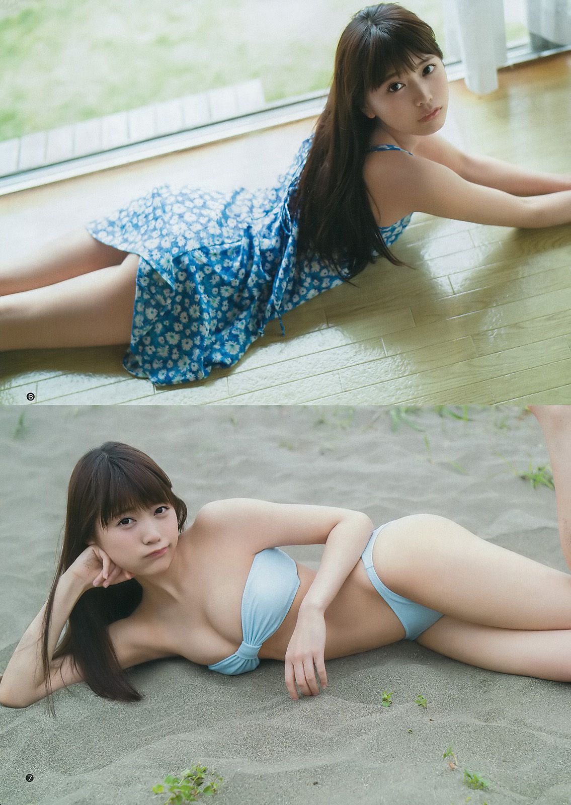 竹内愛紗 松下玲緒菜 [Weekly Young Jump] 2017年No.31 写真杂志/(12P)