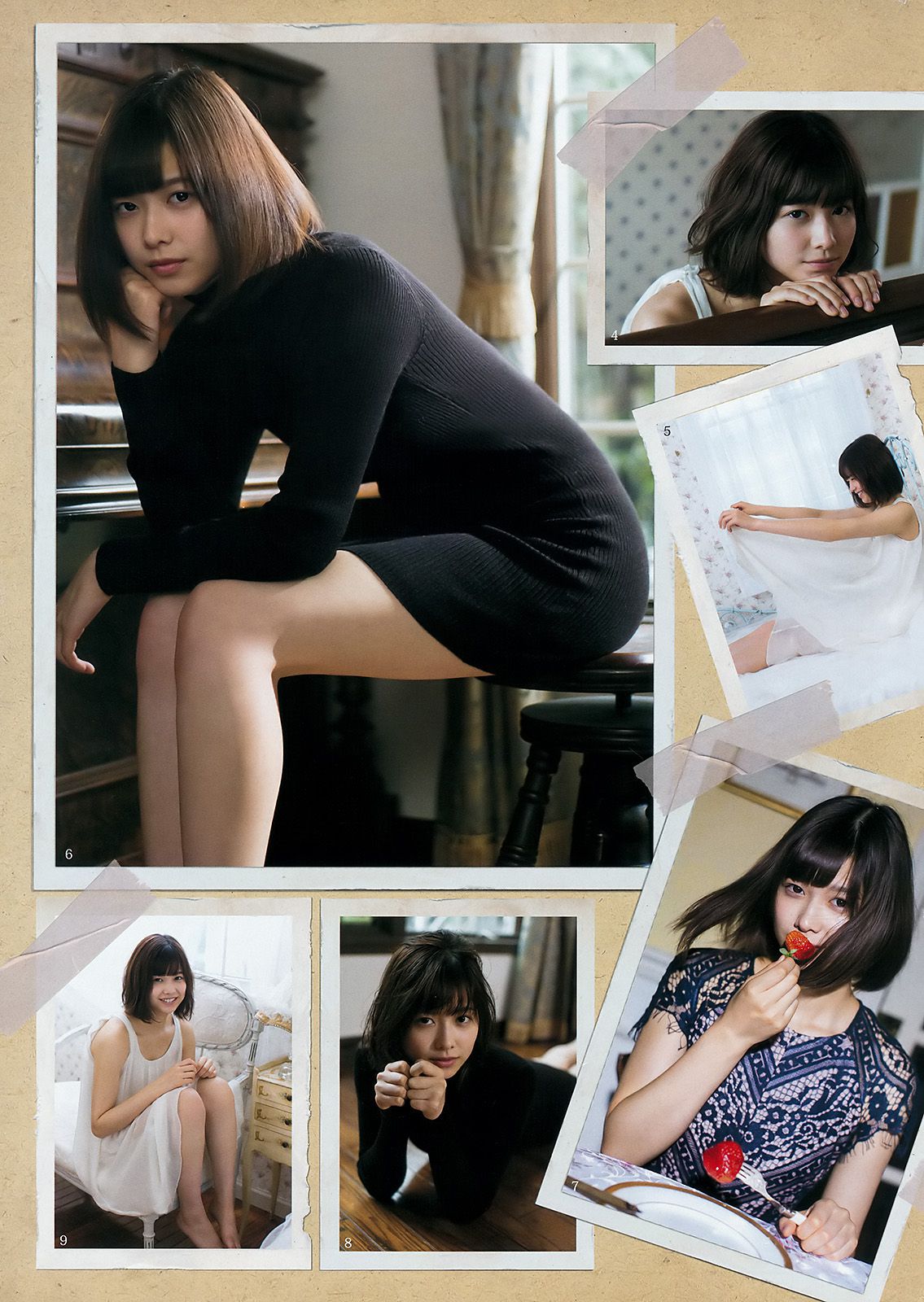 内田理央 牧野真鈴 渡邉理佐 [Weekly Young Jump] 2016年No.20 写真杂志/(18P)