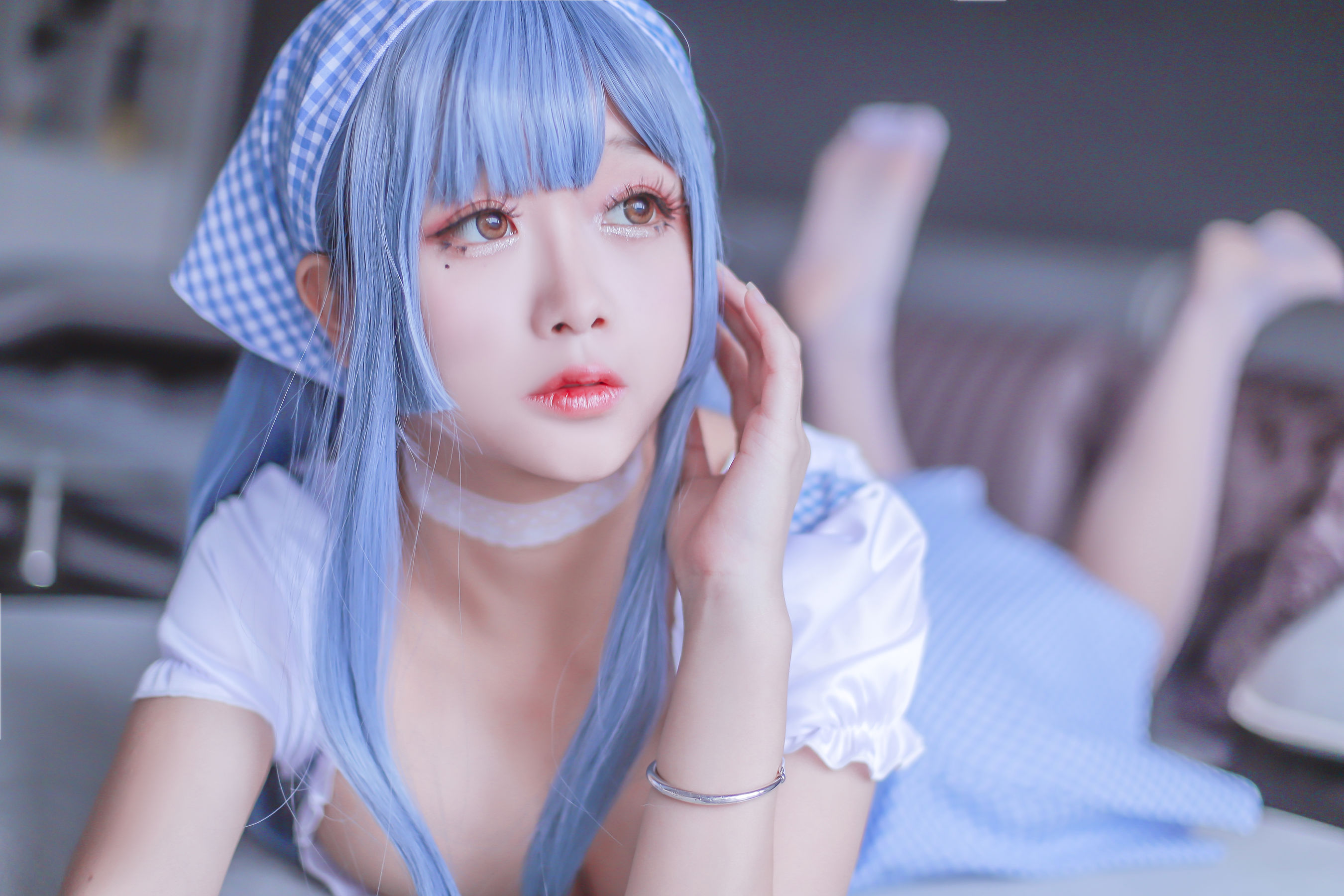 Cosplay日奈娇 蓝色女仆/(46P)