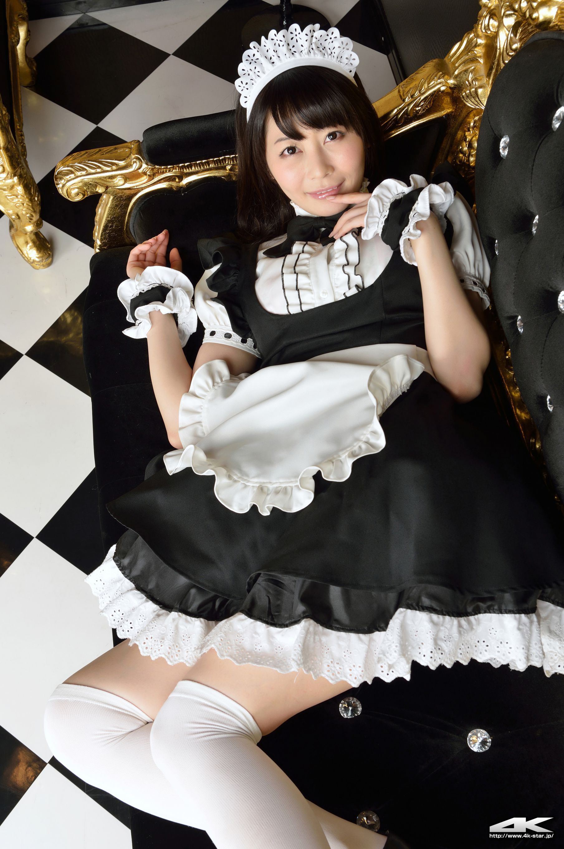 [4K-STAR] NO.00184 桜のどか Maid Costume 白丝女仆/(70P)