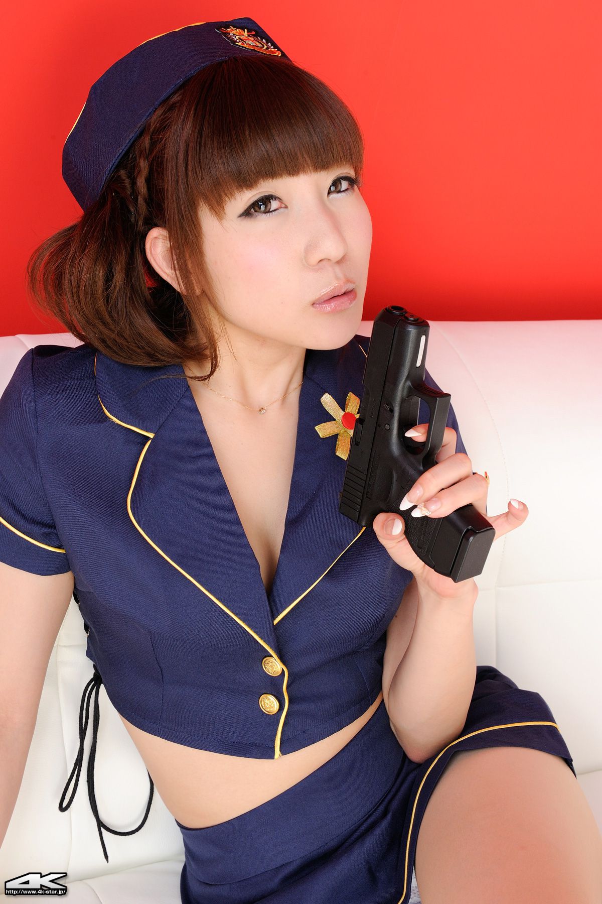 [4K-STAR] NO.00028 秋葉ちひろ Mini Skirt Police 女警制服/(100P)