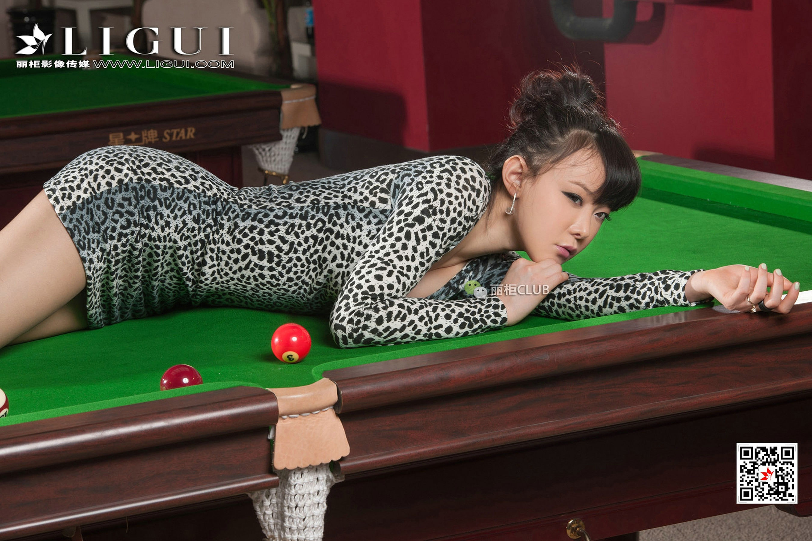 Model 林西娅《豹纹桌球女郎》 [丽柜Ligui]/(64P)
