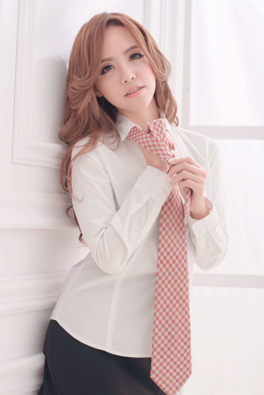网络美女模特Kitty《老师教你系领带》领带特辑/(56P)