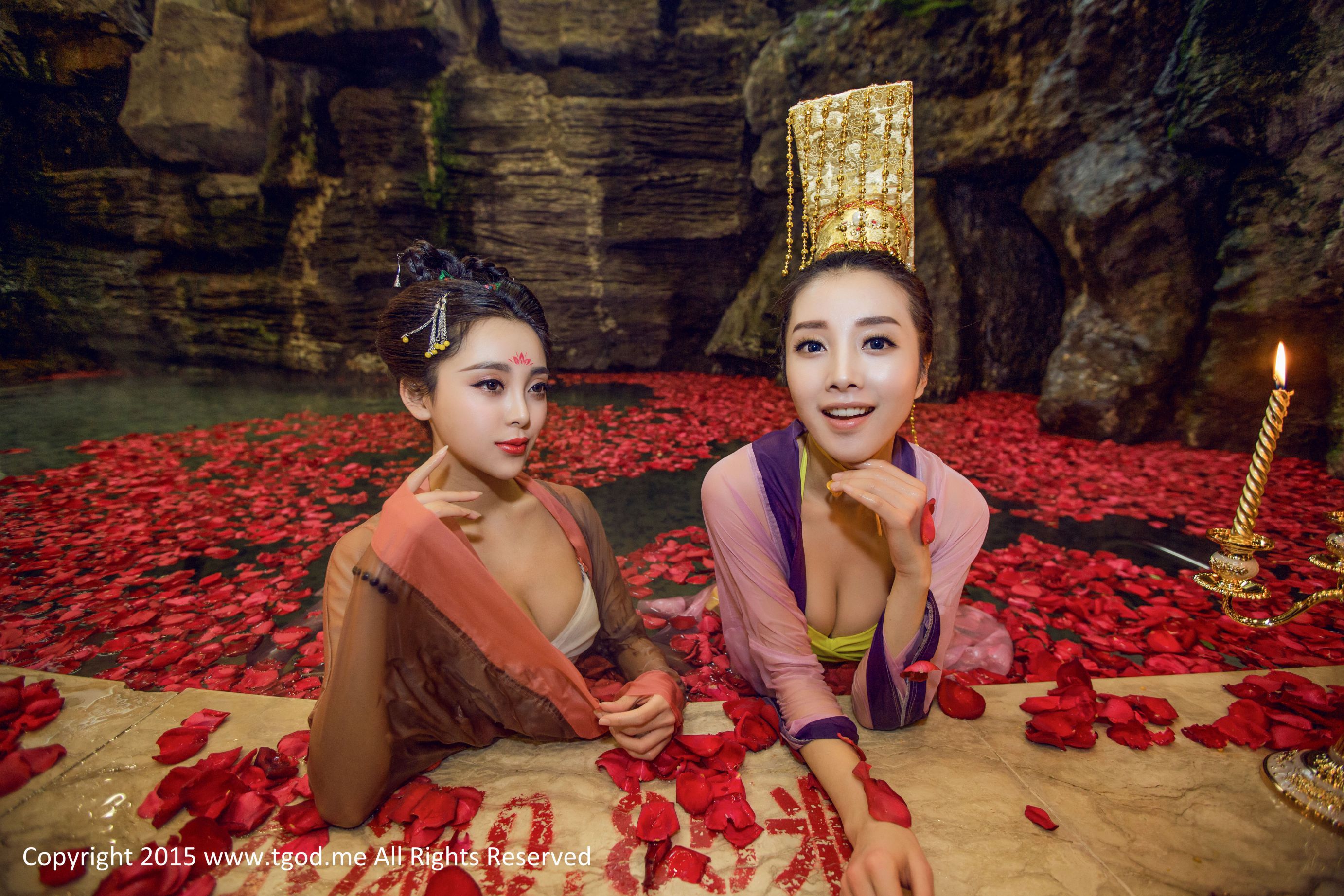 梁晶莹、李珂《女神驾到》峨眉山红珠山温泉武媚娘传奇 [TGOD推女神] 写真集/(53P)