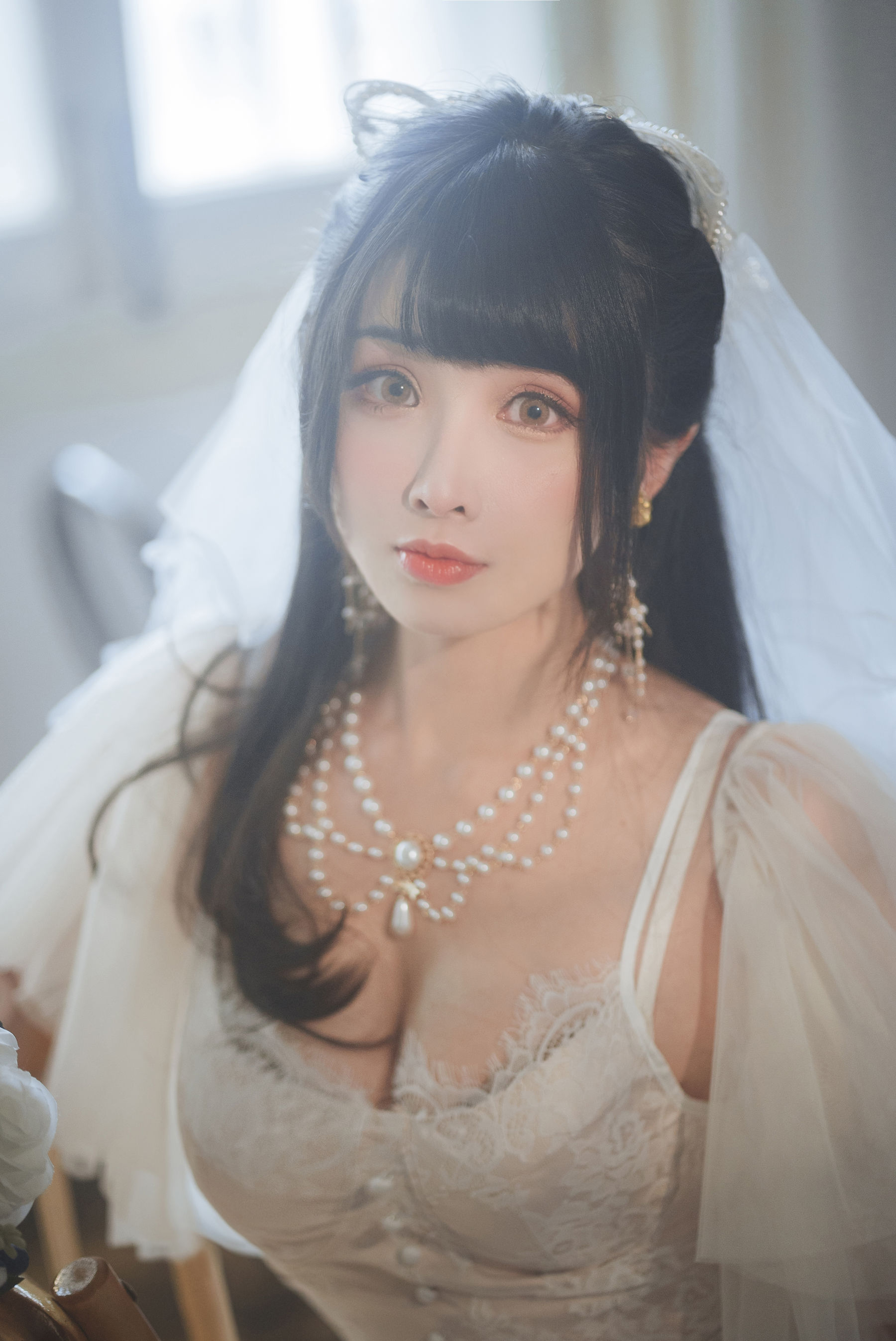 [网红COSER写真] COS福利rioko凉凉子 - 透明婚纱/(37P)