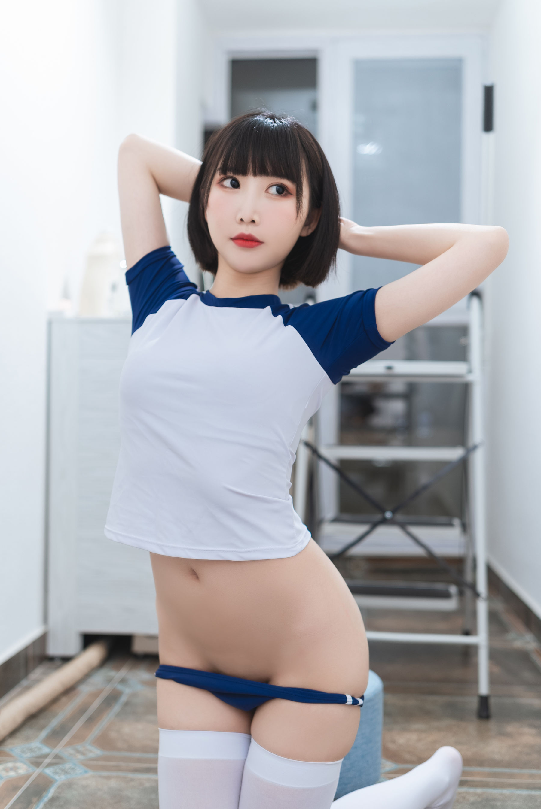 [网红COSER写真] 可爱人气Coser面饼仙儿 - 体操服/(24P)