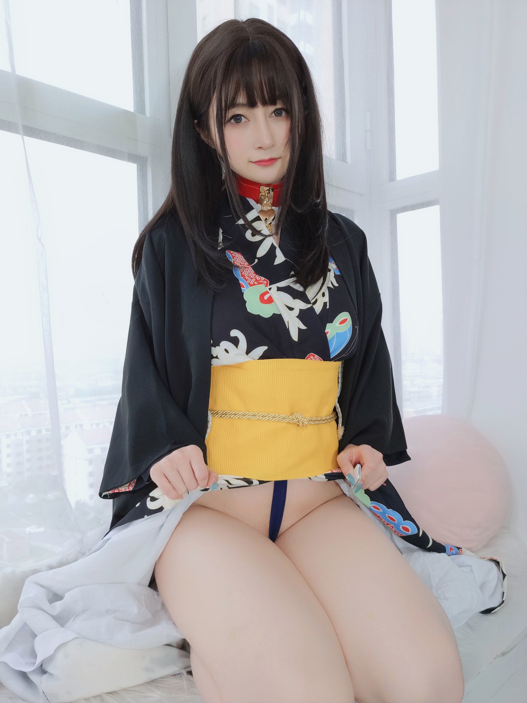 [网红COSER写真] Coser小姐姐白银 - 和服下的秘密/(50P)