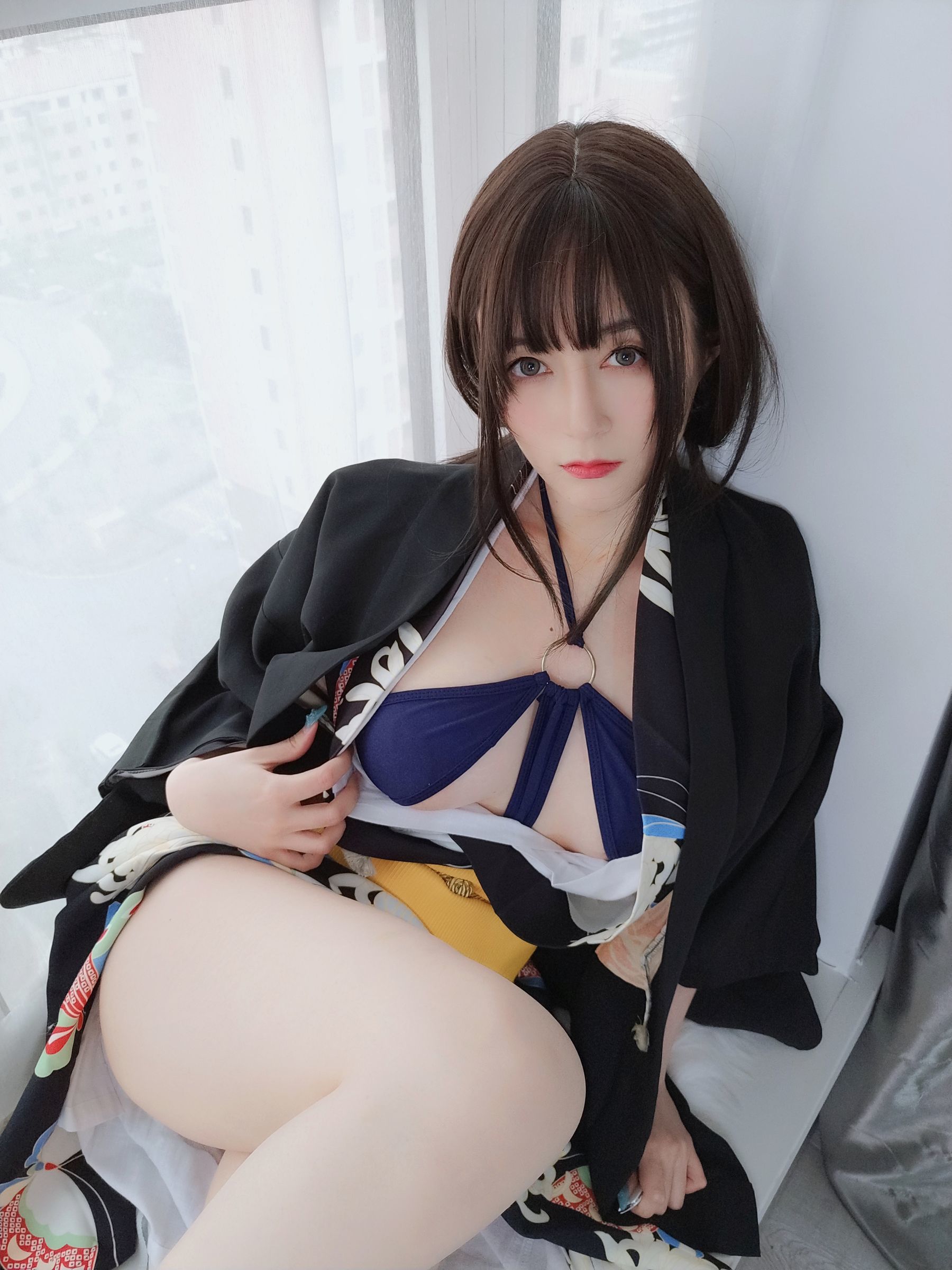 [网红COSER写真] Coser小姐姐白银 - 和服下的秘密/(50P)