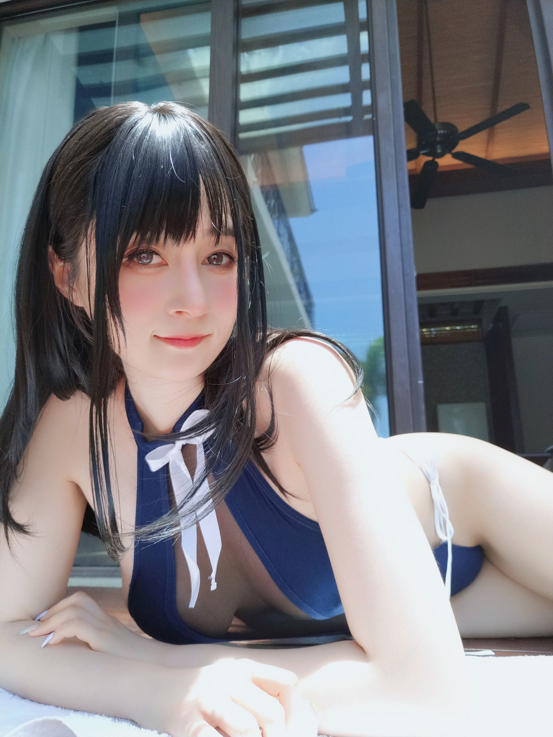 [网红COSER写真] Coser小姐姐白银 - 镂空泳衣/(87P)