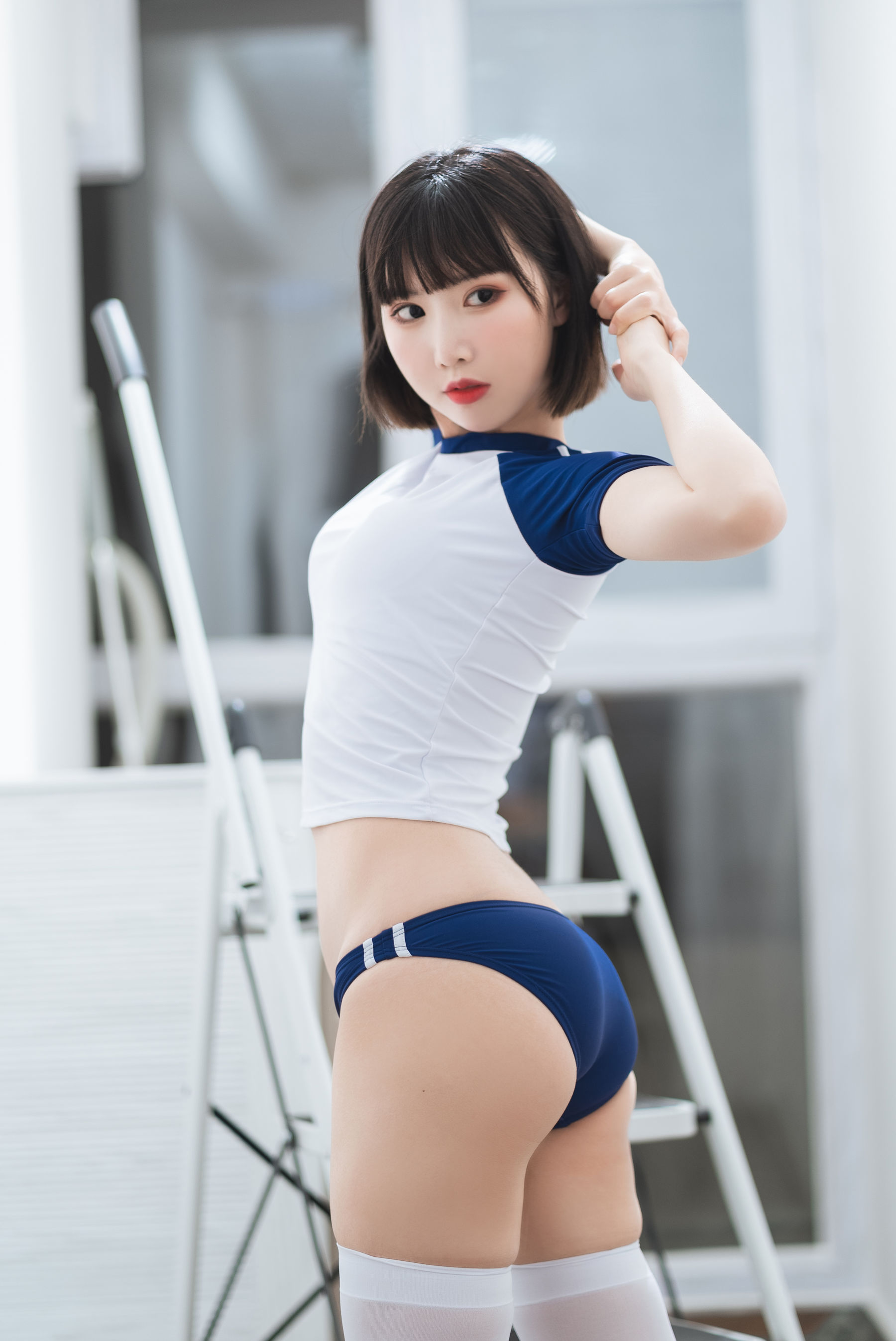 [网红COSER写真] 可爱人气Coser面饼仙儿 - 体操服/(24P)