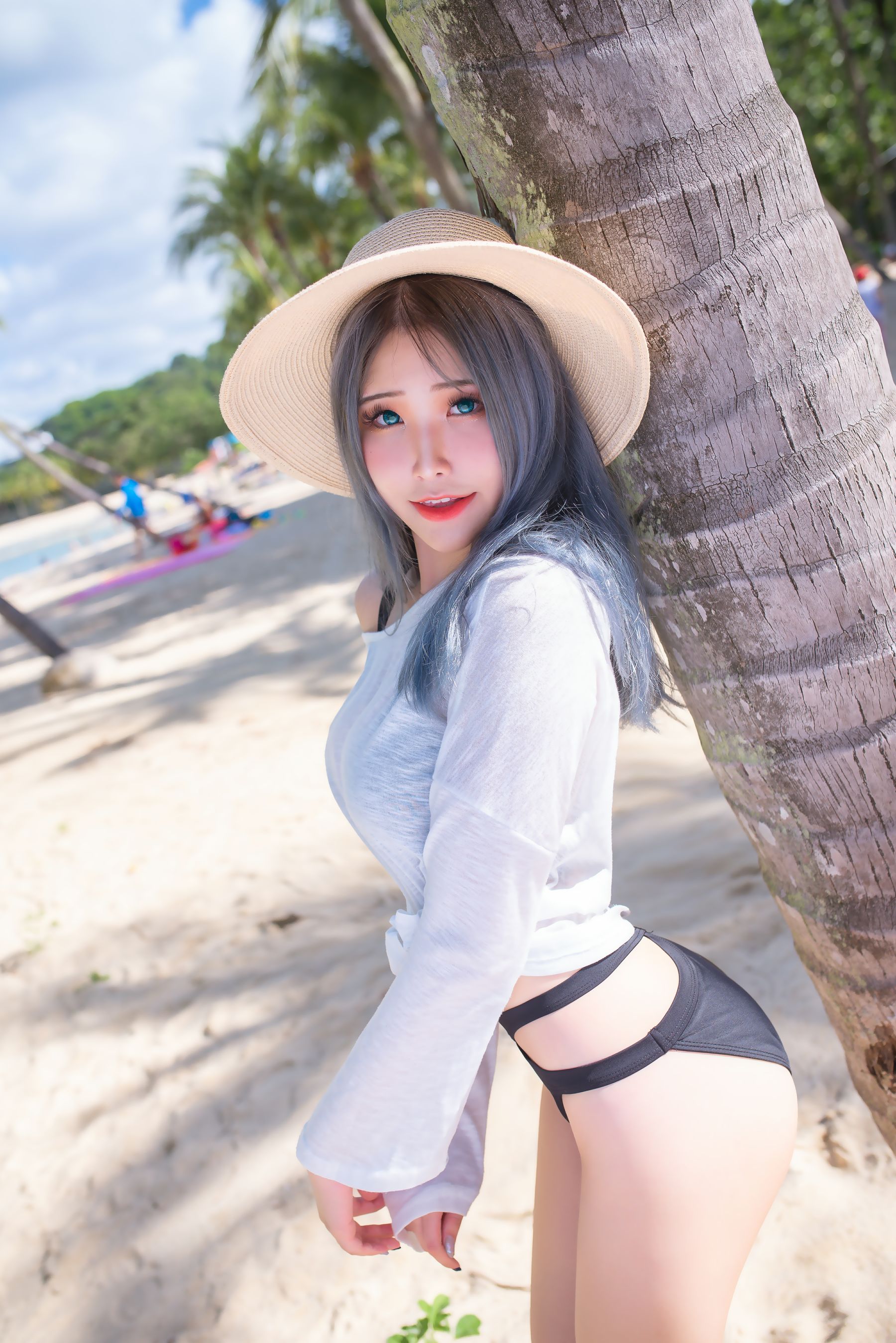 [网红COSER写真] 花リリ(Plant Lily) - Beach lily/(40P)