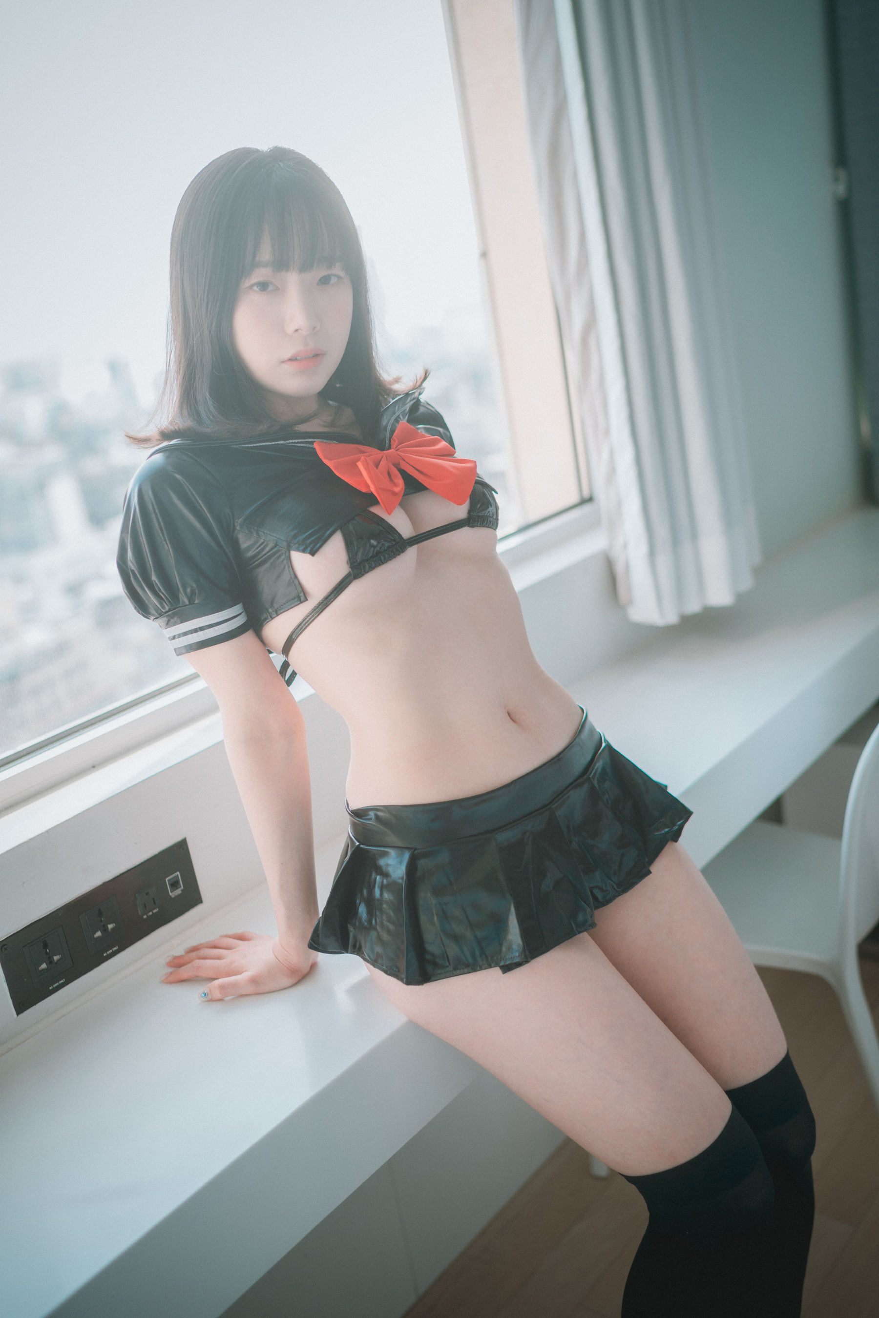 [DJAWA]  PIA - Leather Black Schoolgirl/(102P)