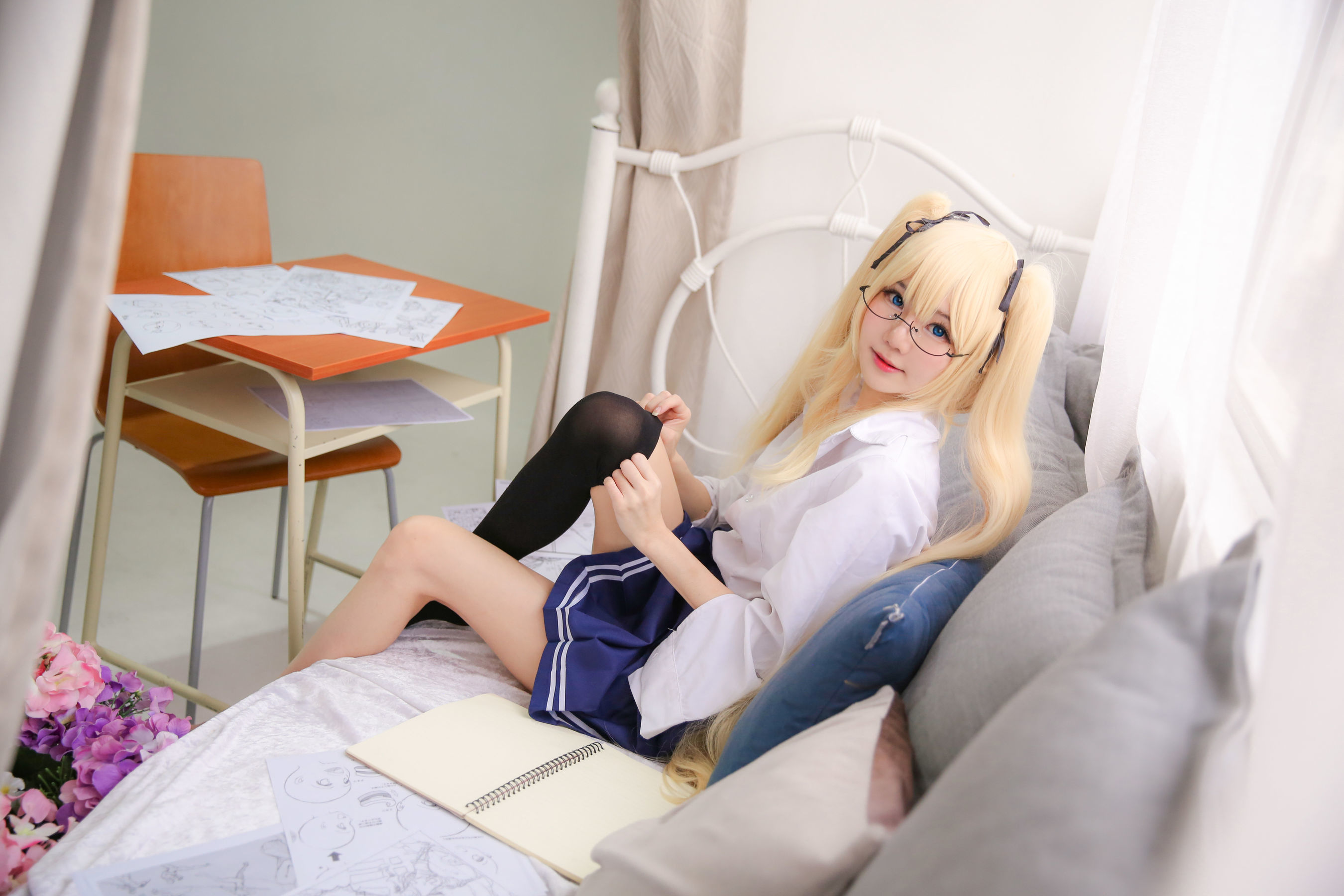 [网红COSER写真] Sally Dorasnow - Eriri School Girl/(43P)