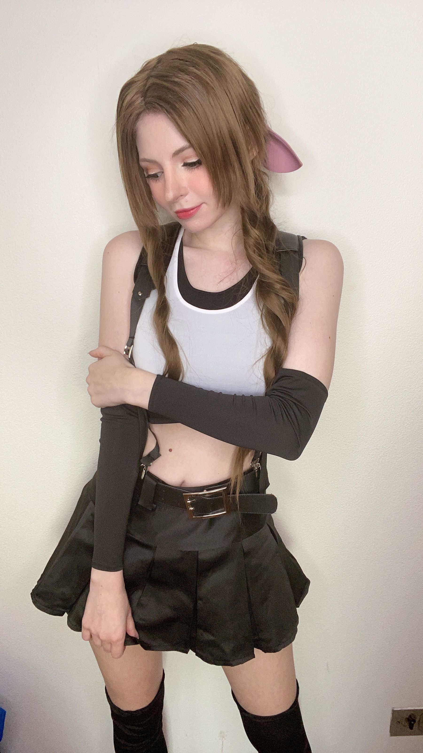 [网红COSER写真] Peach milky - Aerith Tifa Swap/(66P)