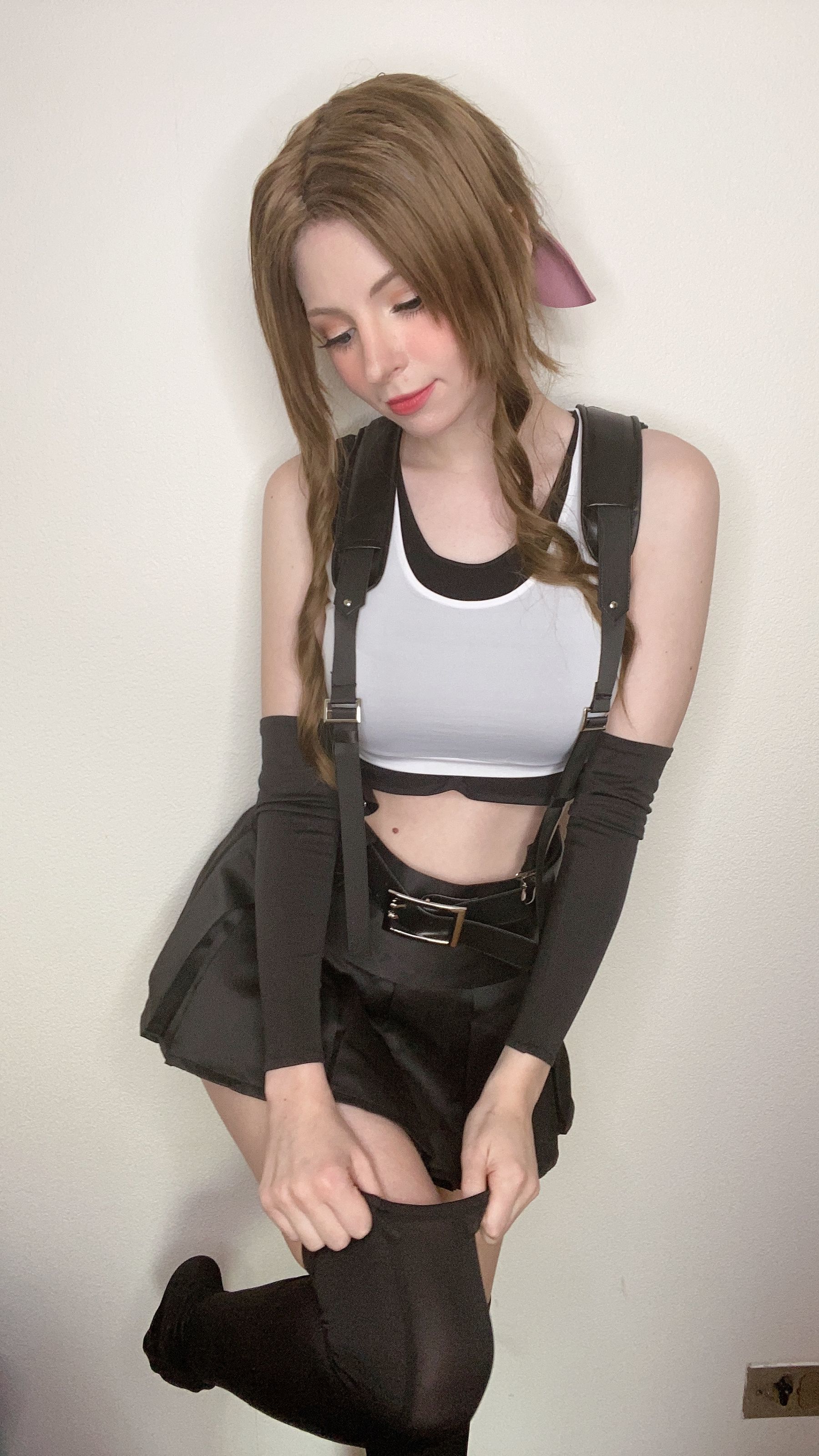 [网红COSER写真] Peach milky - Aerith Tifa Swap/(66P)