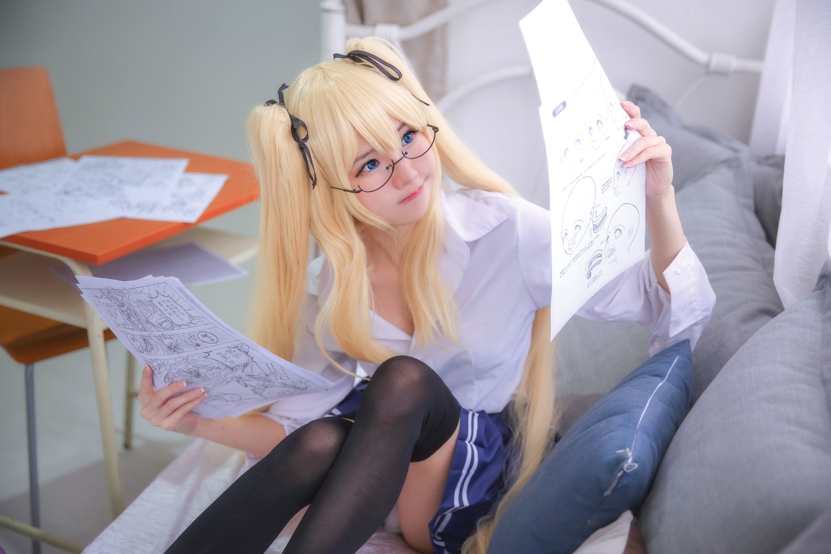 [网红COSER写真] Sally Dorasnow - Eriri School Girl/(43P)