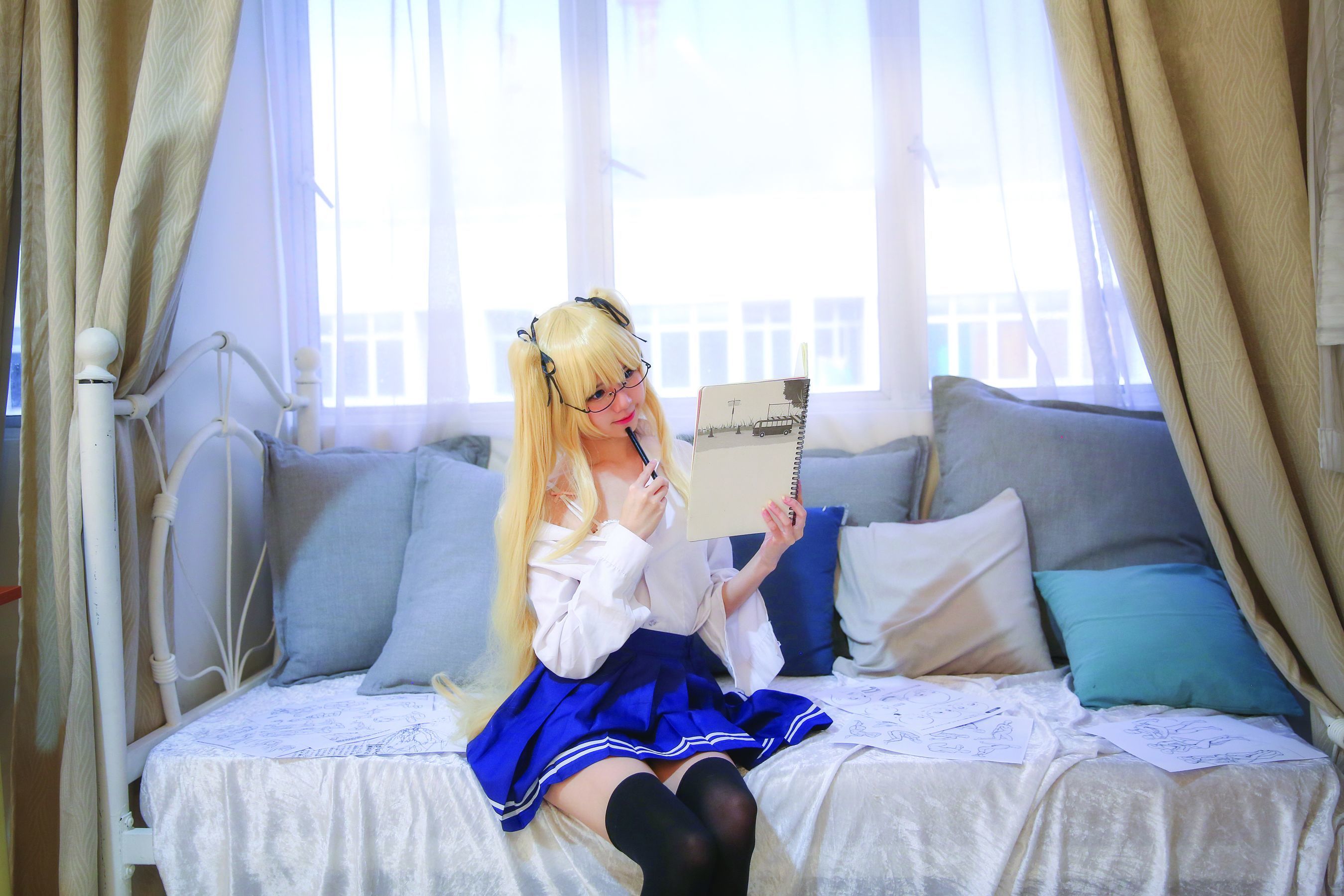 [网红COSER写真] Sally Dorasnow - Eriri School Girl/(43P)