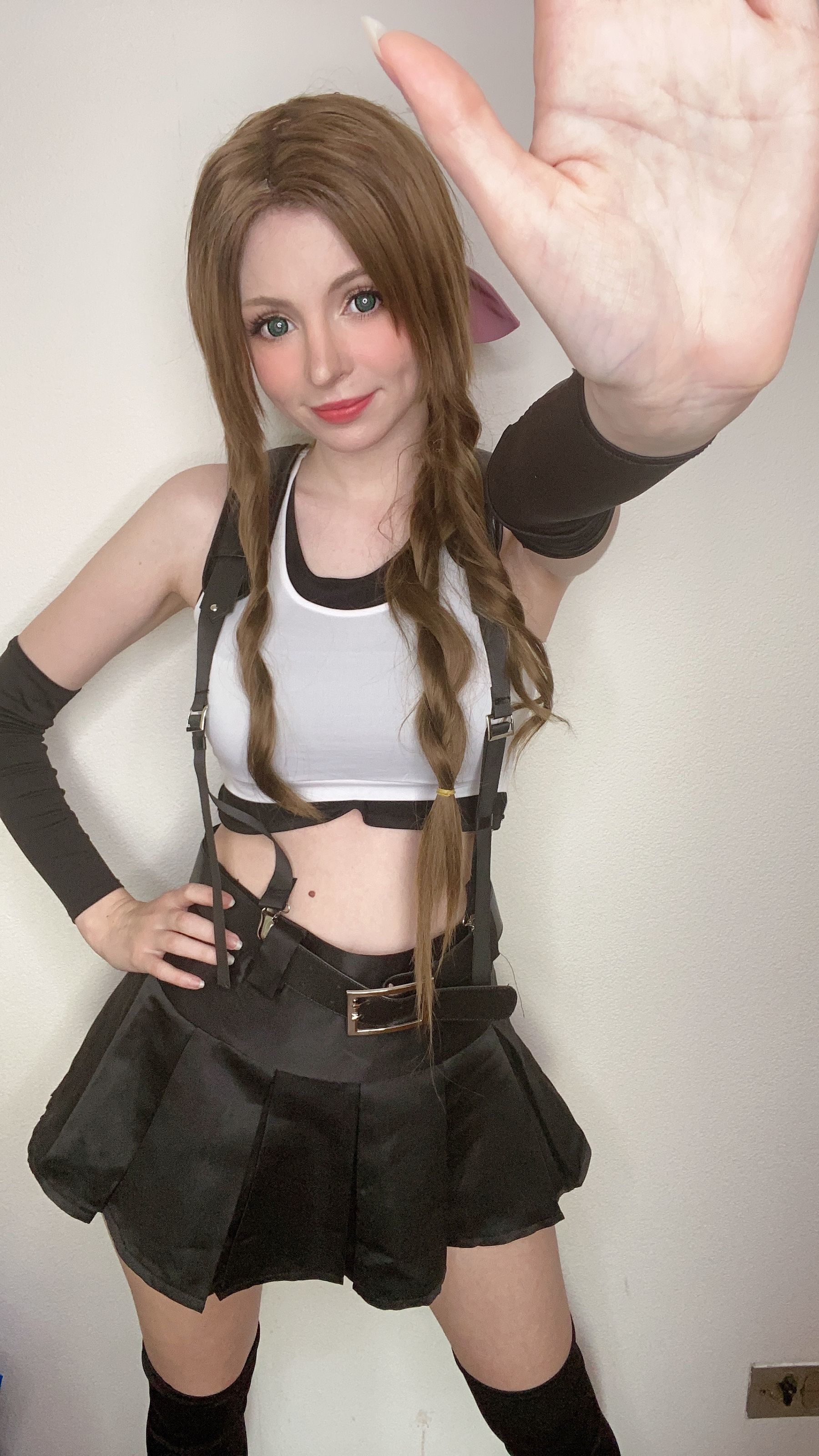 [网红COSER写真] Peach milky - Aerith Tifa Swap/(66P)