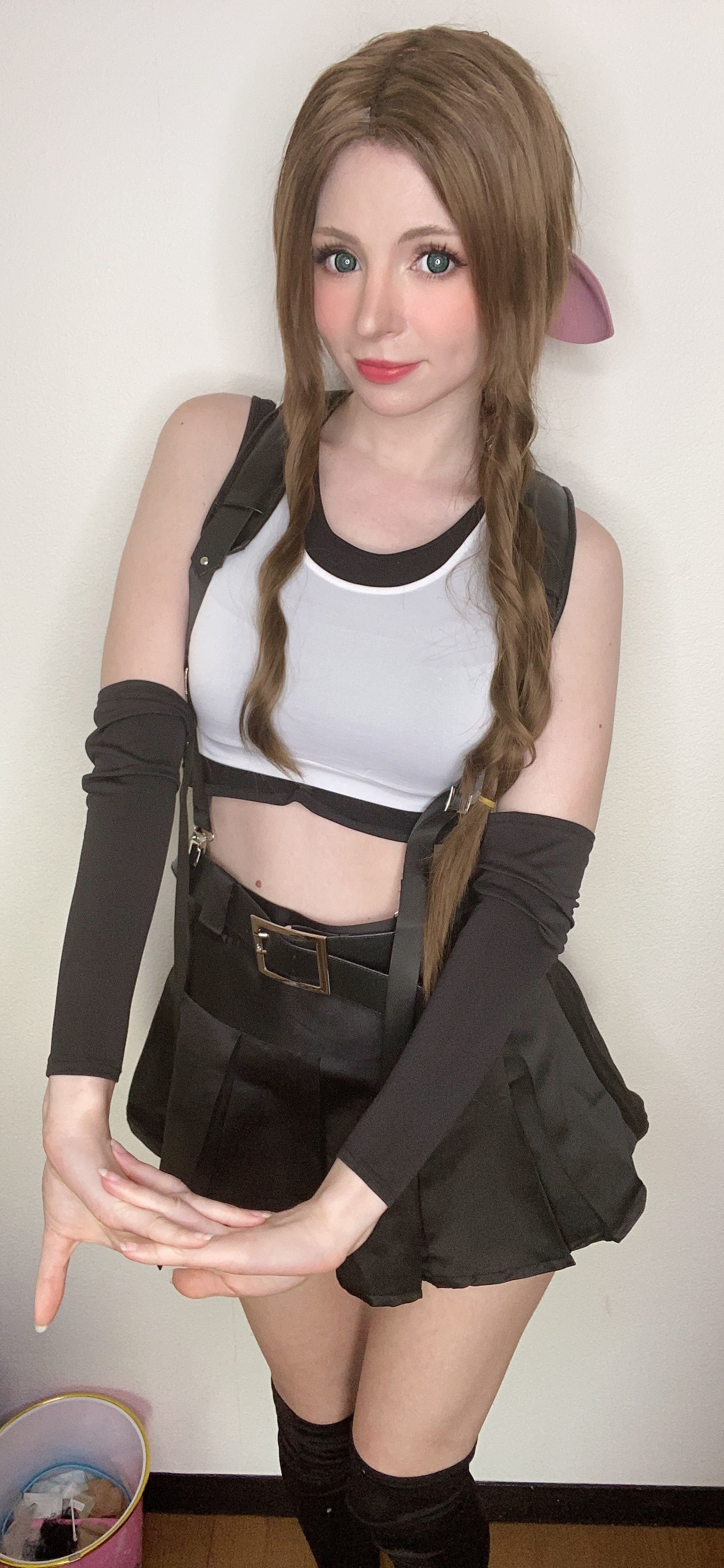 [网红COSER写真] Peach milky - Aerith Tifa Swap/(66P)