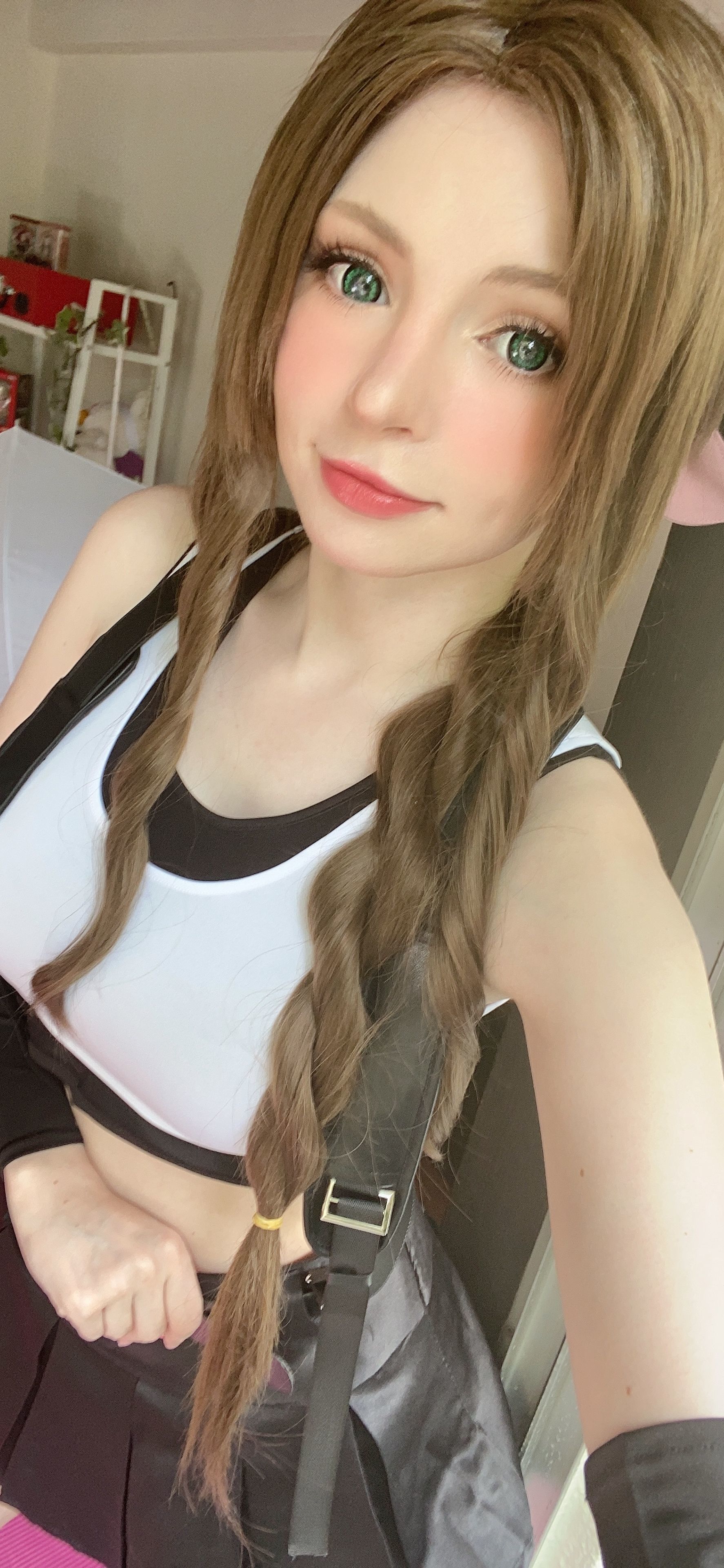 [网红COSER写真] Peach milky - Aerith Tifa Swap/(66P)