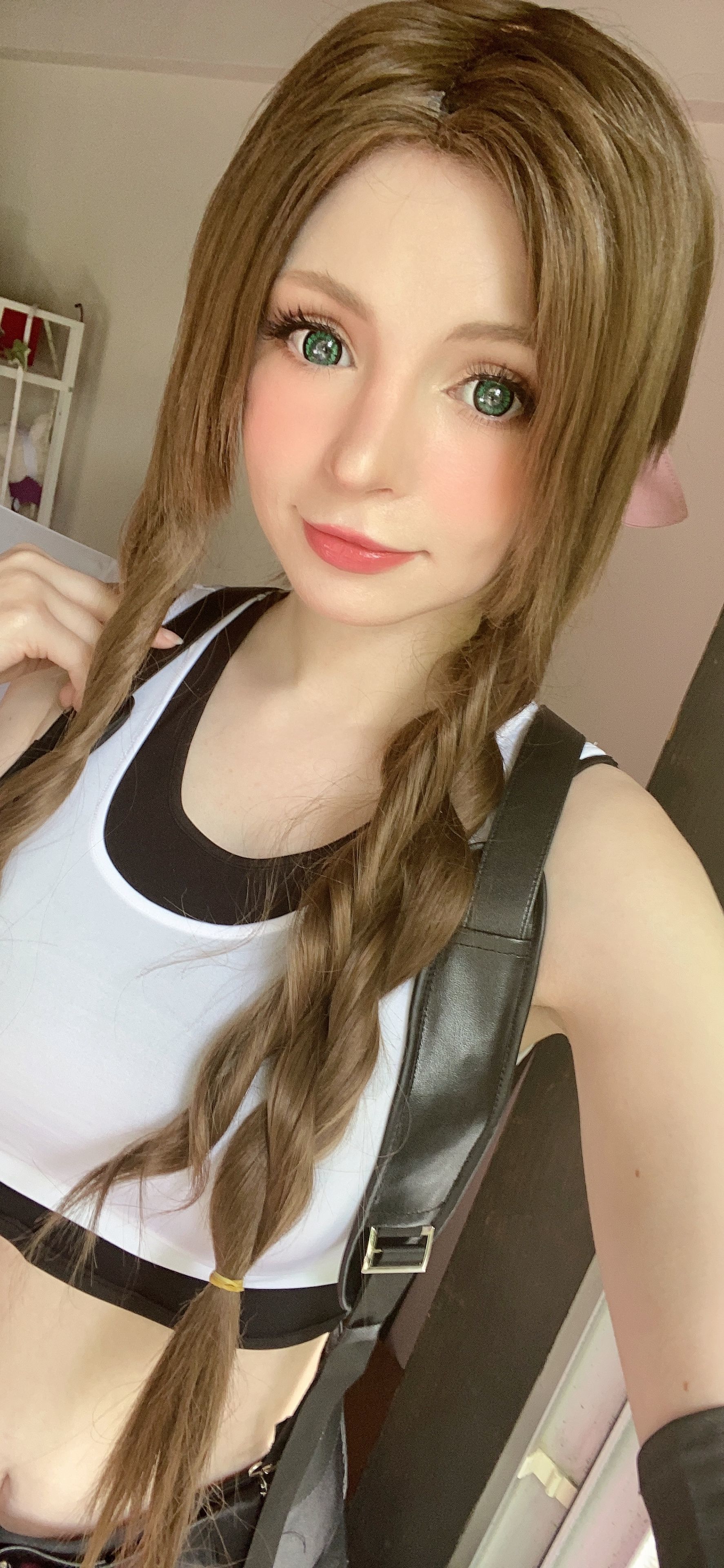 [网红COSER写真] Peach milky - Aerith Tifa Swap/(66P)