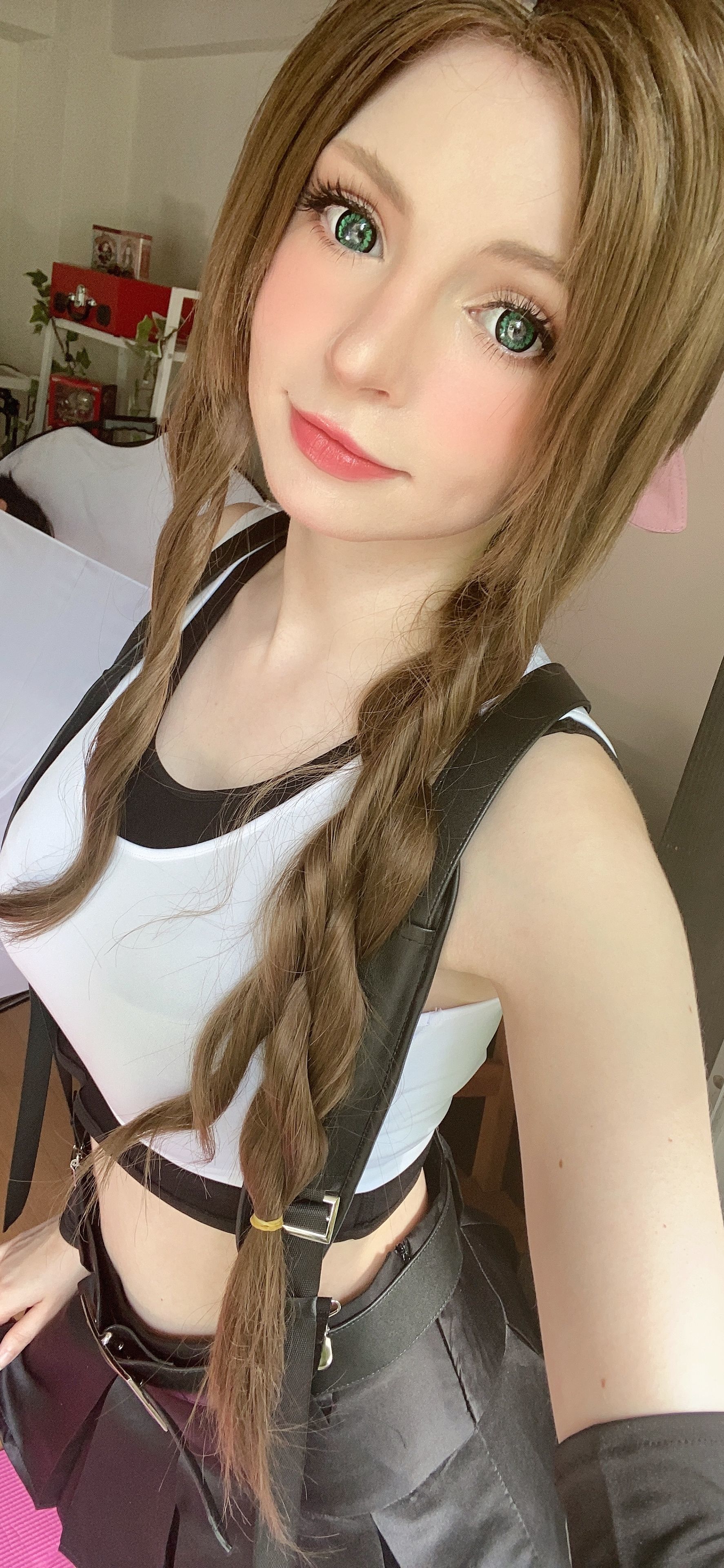 [网红COSER写真] Peach milky - Aerith Tifa Swap/(66P)