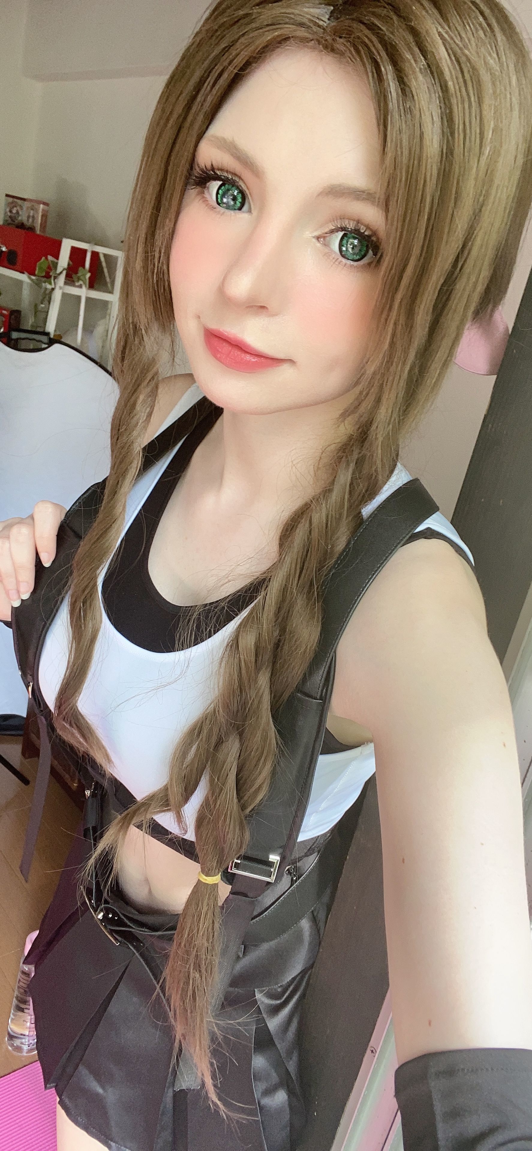 [网红COSER写真] Peach milky - Aerith Tifa Swap/(66P)