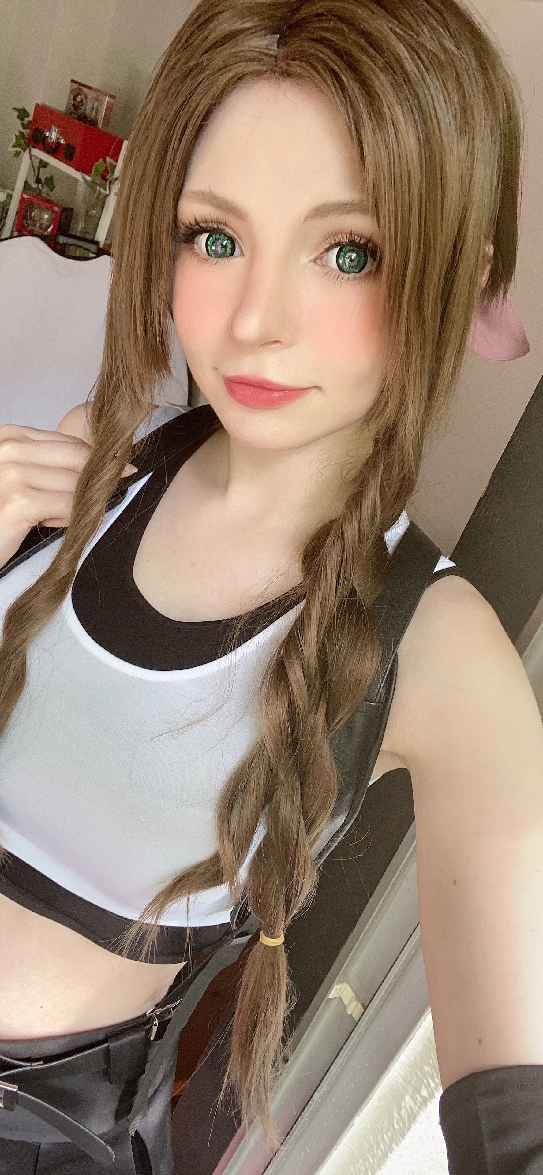 [网红COSER写真] Peach milky - Aerith Tifa Swap/(66P)