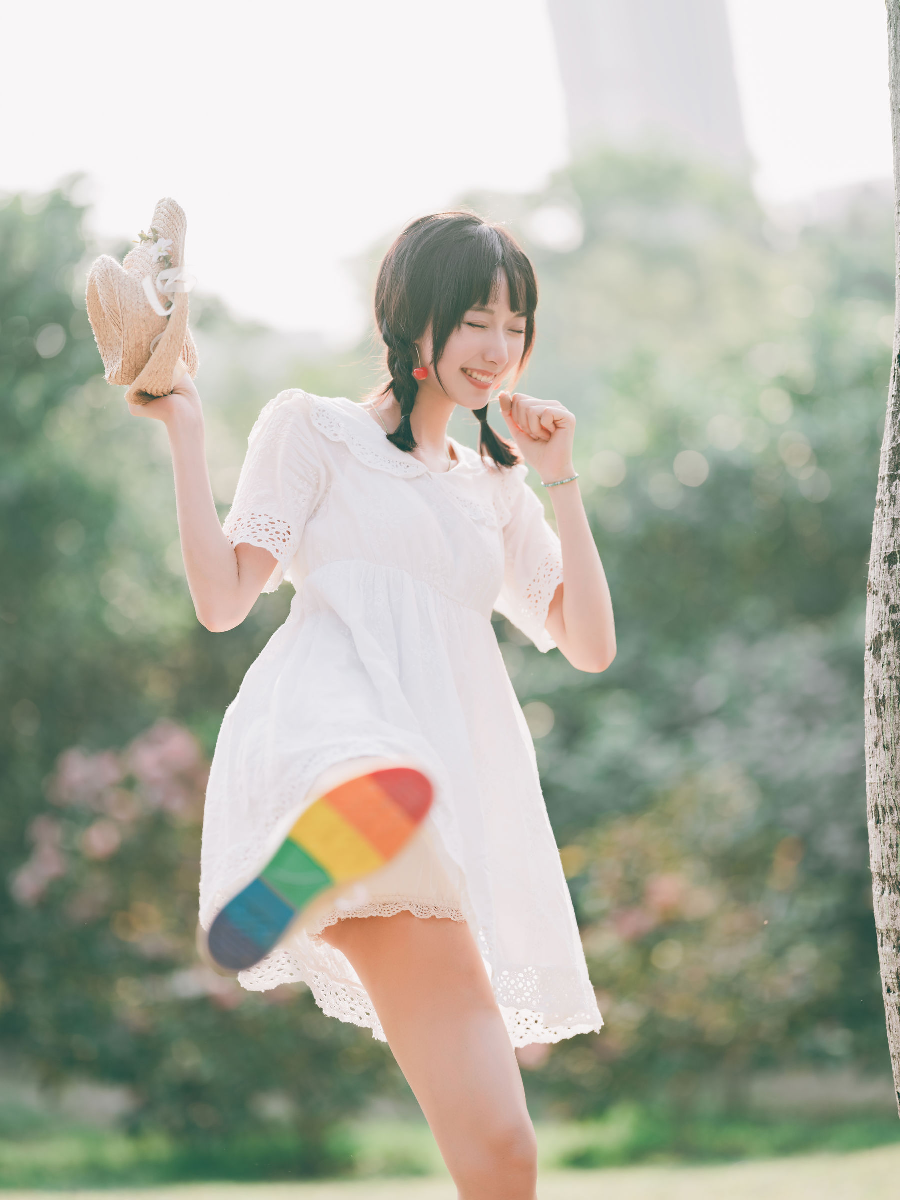 [福利COS] 萌系小姐姐木绵绵OwO - 夏日彩虹/(29P)