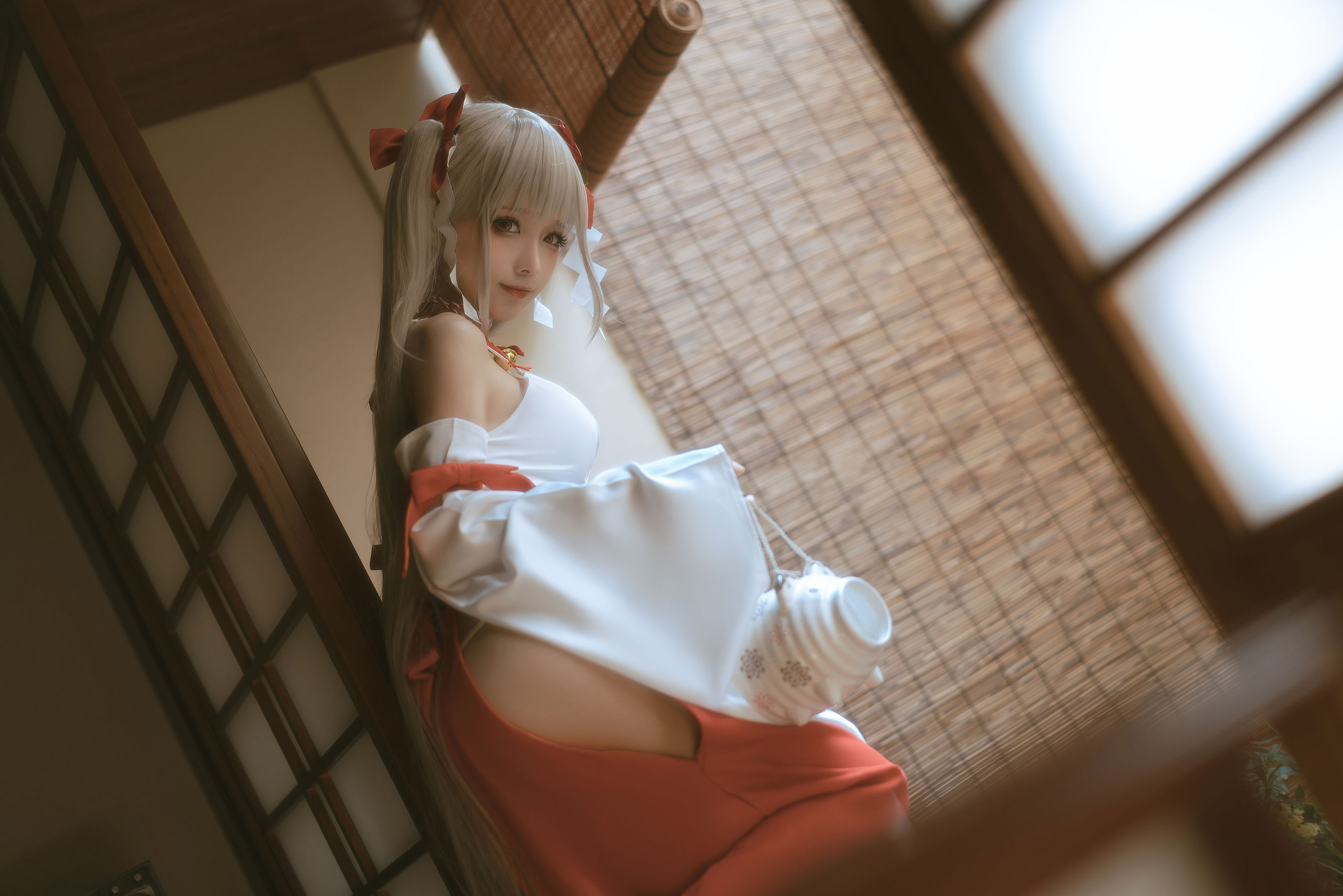 [福利COS] 动漫博主蠢沫沫 - 可畏巫女/(55P)