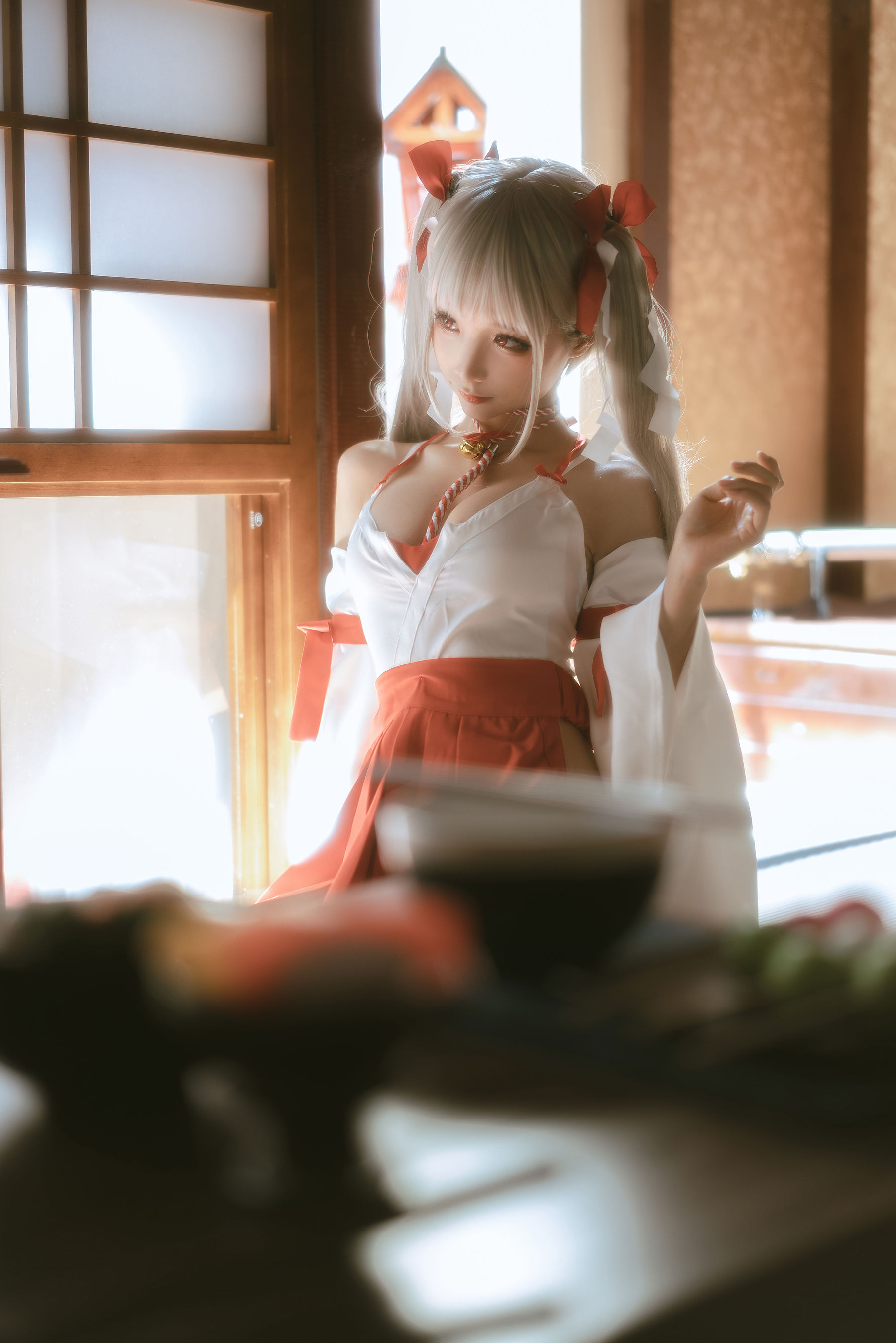 [福利COS] 动漫博主蠢沫沫 - 可畏巫女/(55P)