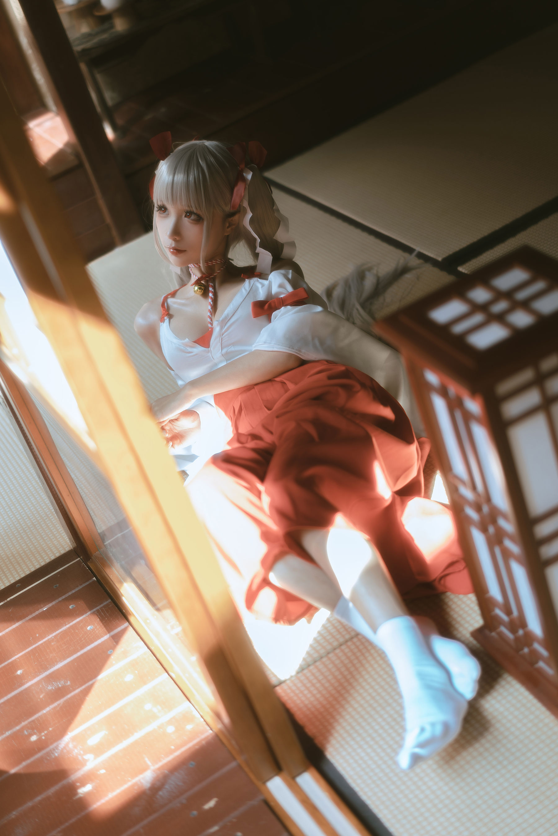 [福利COS] 动漫博主蠢沫沫 - 可畏巫女/(55P)