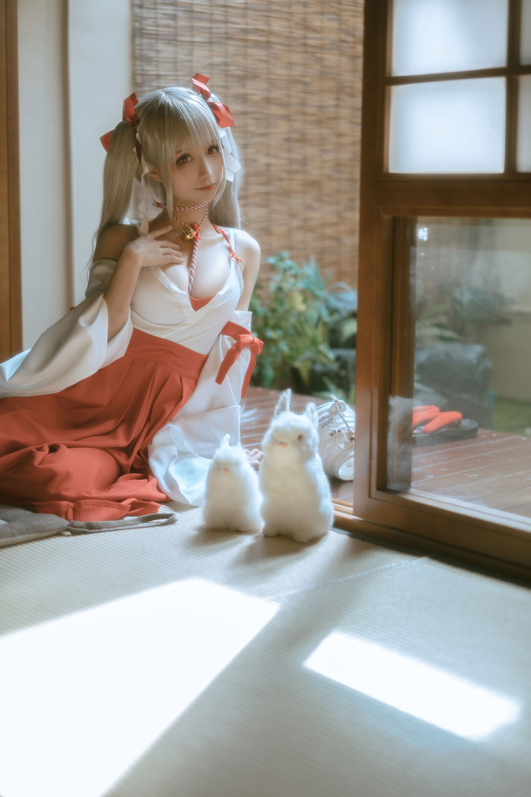 [福利COS] 动漫博主蠢沫沫 - 可畏巫女/(55P)