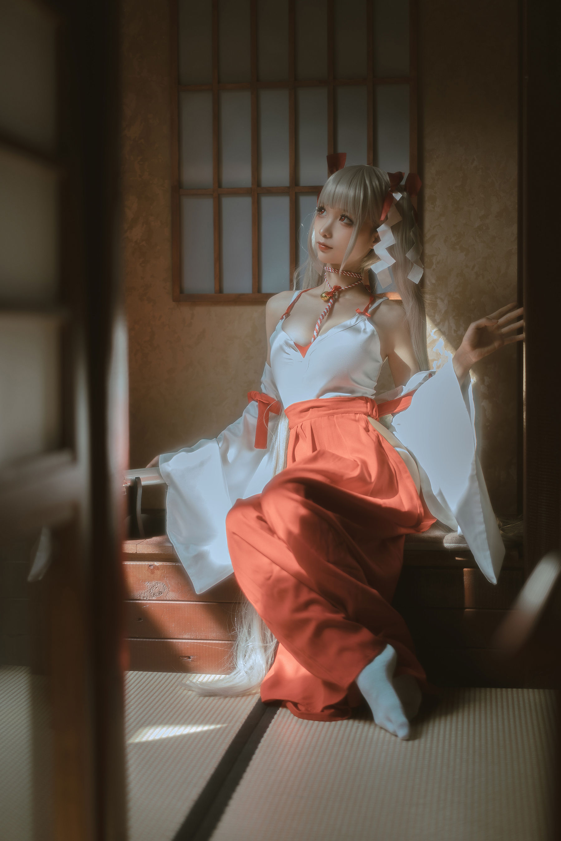 [福利COS] 动漫博主蠢沫沫 - 可畏巫女/(55P)