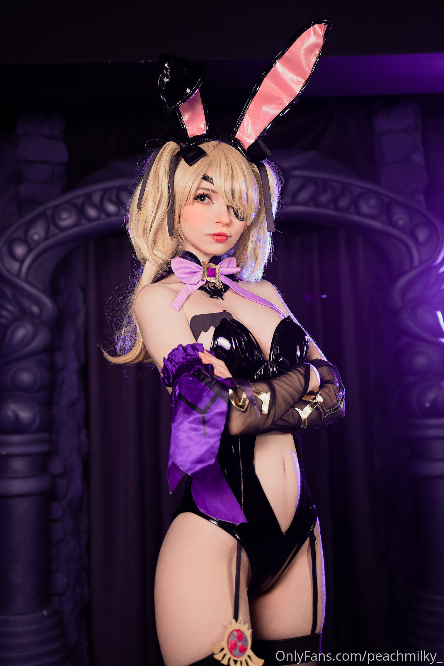 [福利COS] Peach milky - Fischl Playboy Bunny Genshin Impact/(24P)