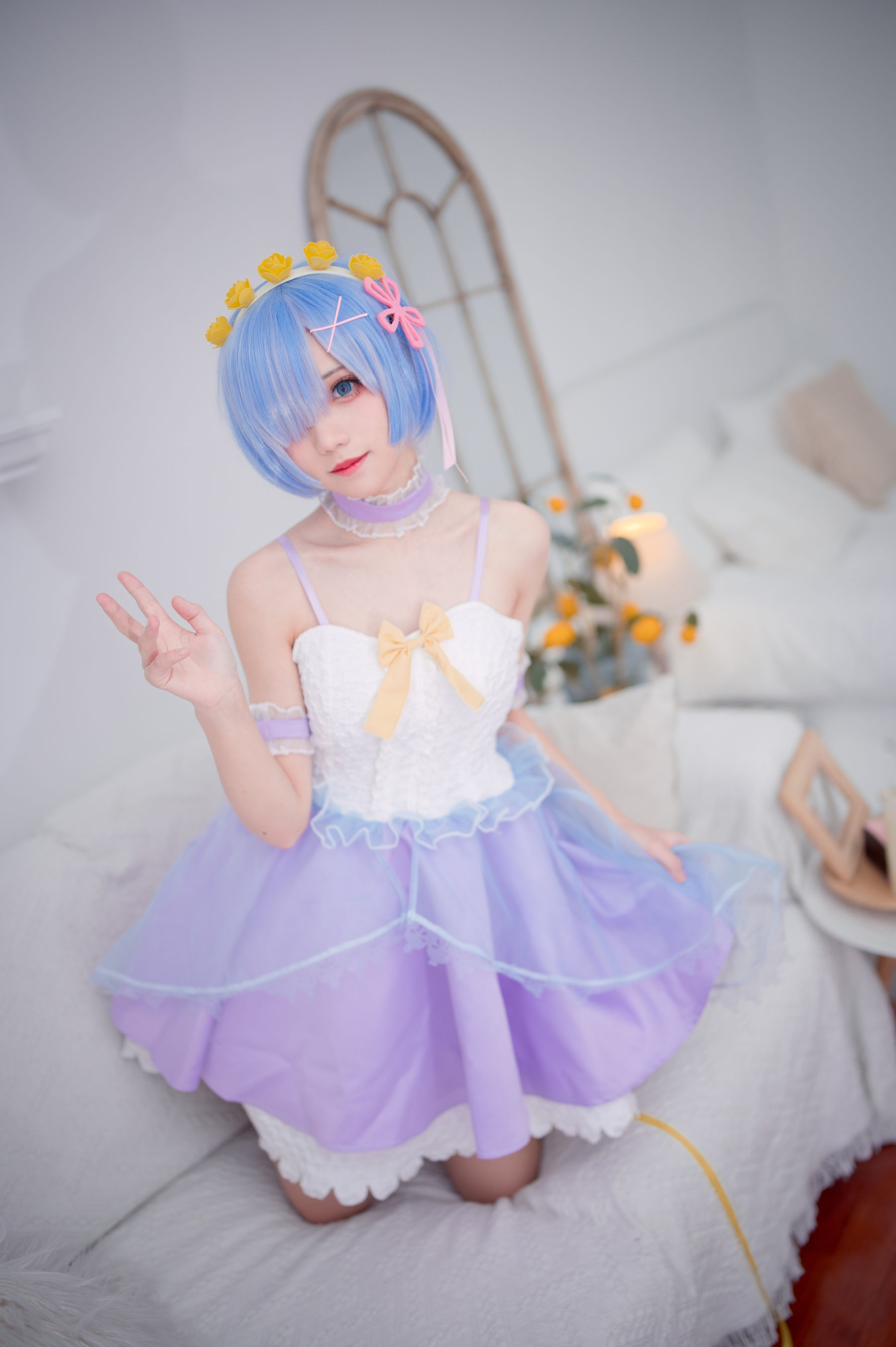 [福利COS] 花柒Hana - 天使蕾姆/(15P)