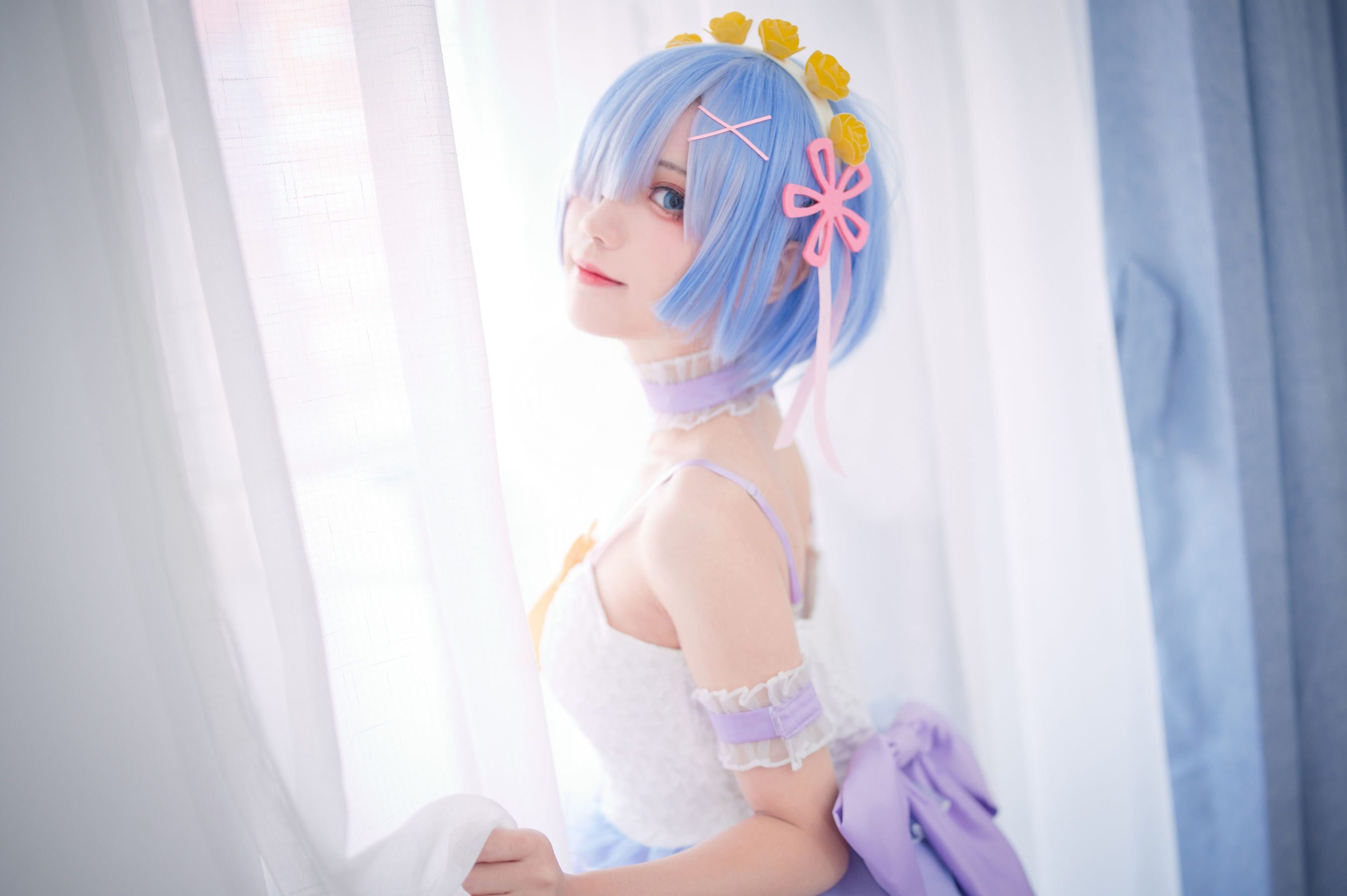 [福利COS] 花柒Hana - 天使蕾姆/(15P)