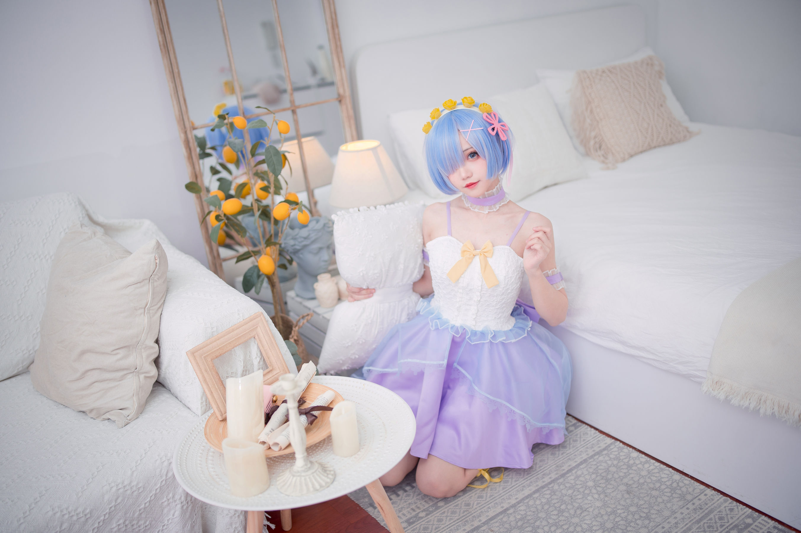 [福利COS] 花柒Hana - 天使蕾姆/(15P)