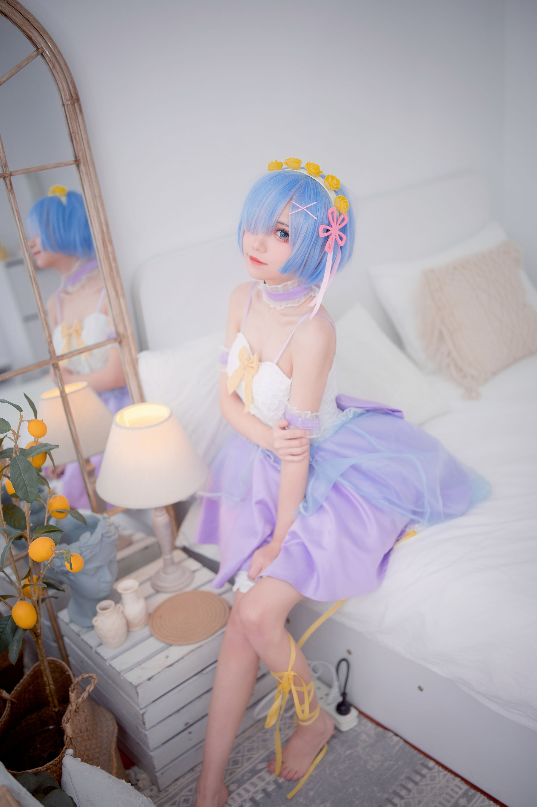 [福利COS] 花柒Hana - 天使蕾姆/(15P)