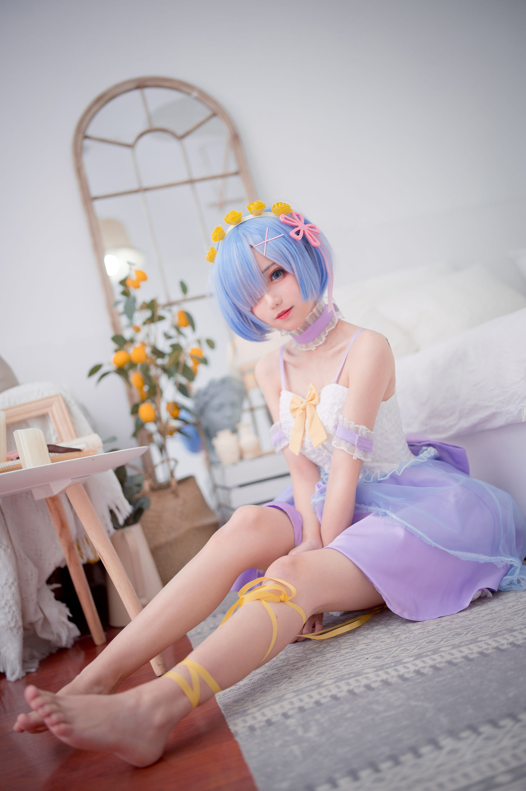 [福利COS] 花柒Hana - 天使蕾姆/(15P)