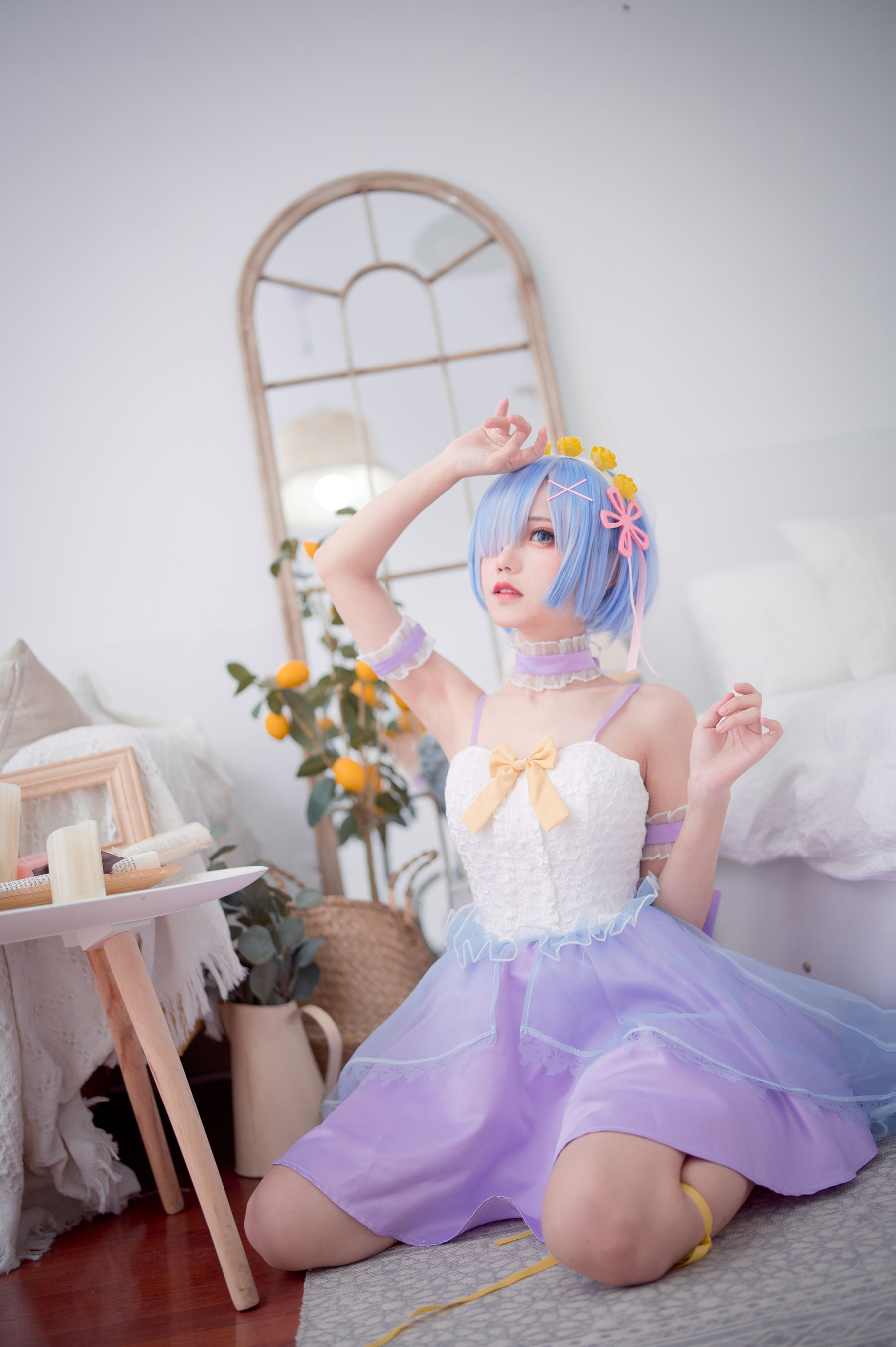 [福利COS] 花柒Hana - 天使蕾姆/(15P)